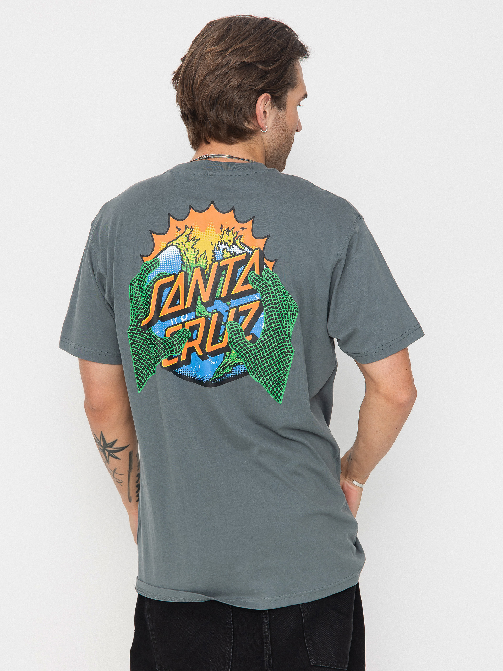 Santa Cruz Kendall End Of The Dot T-Shirt - green (storm grey)