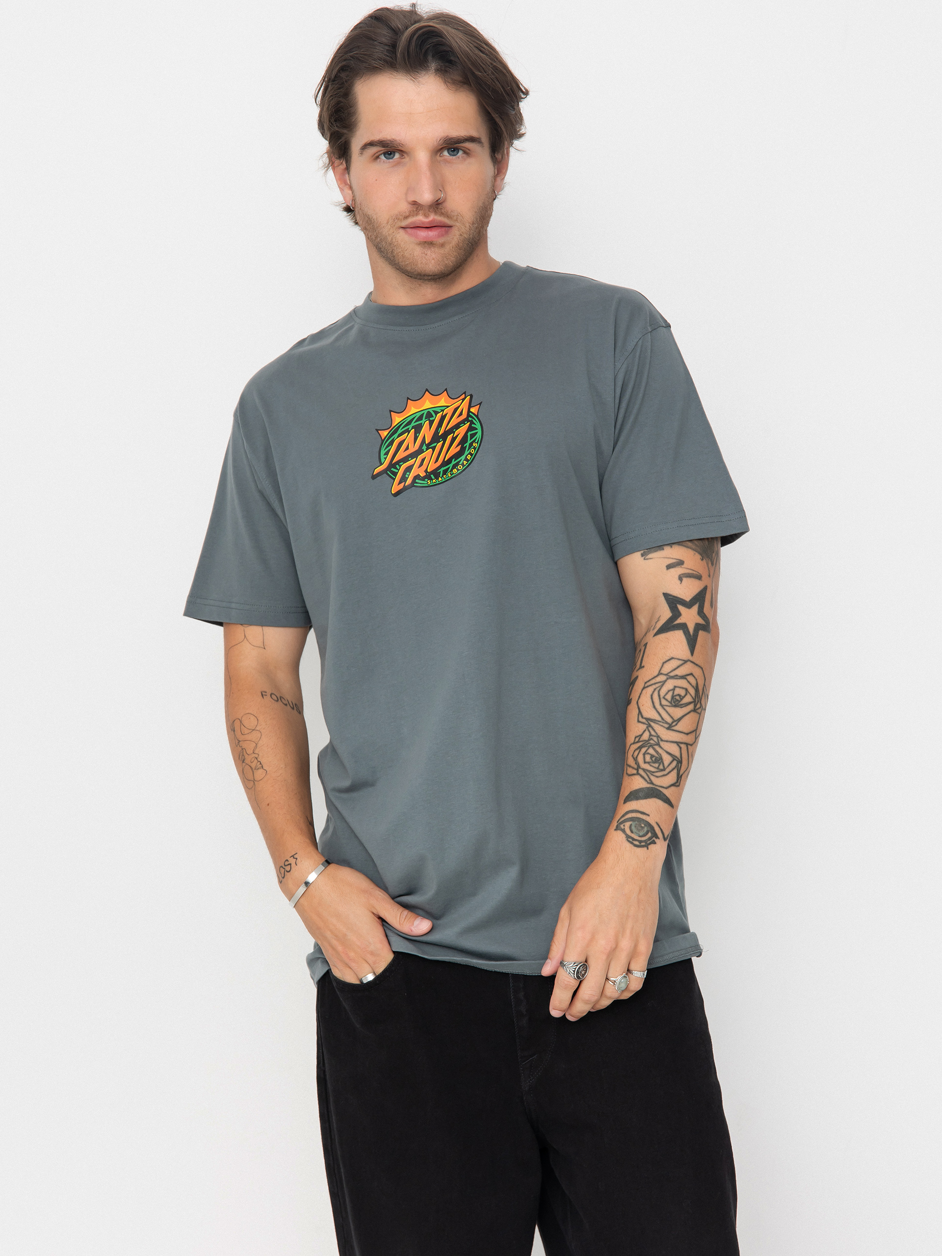 Santa Cruz Kendall End Of The Dot T-Shirt - green (storm grey)