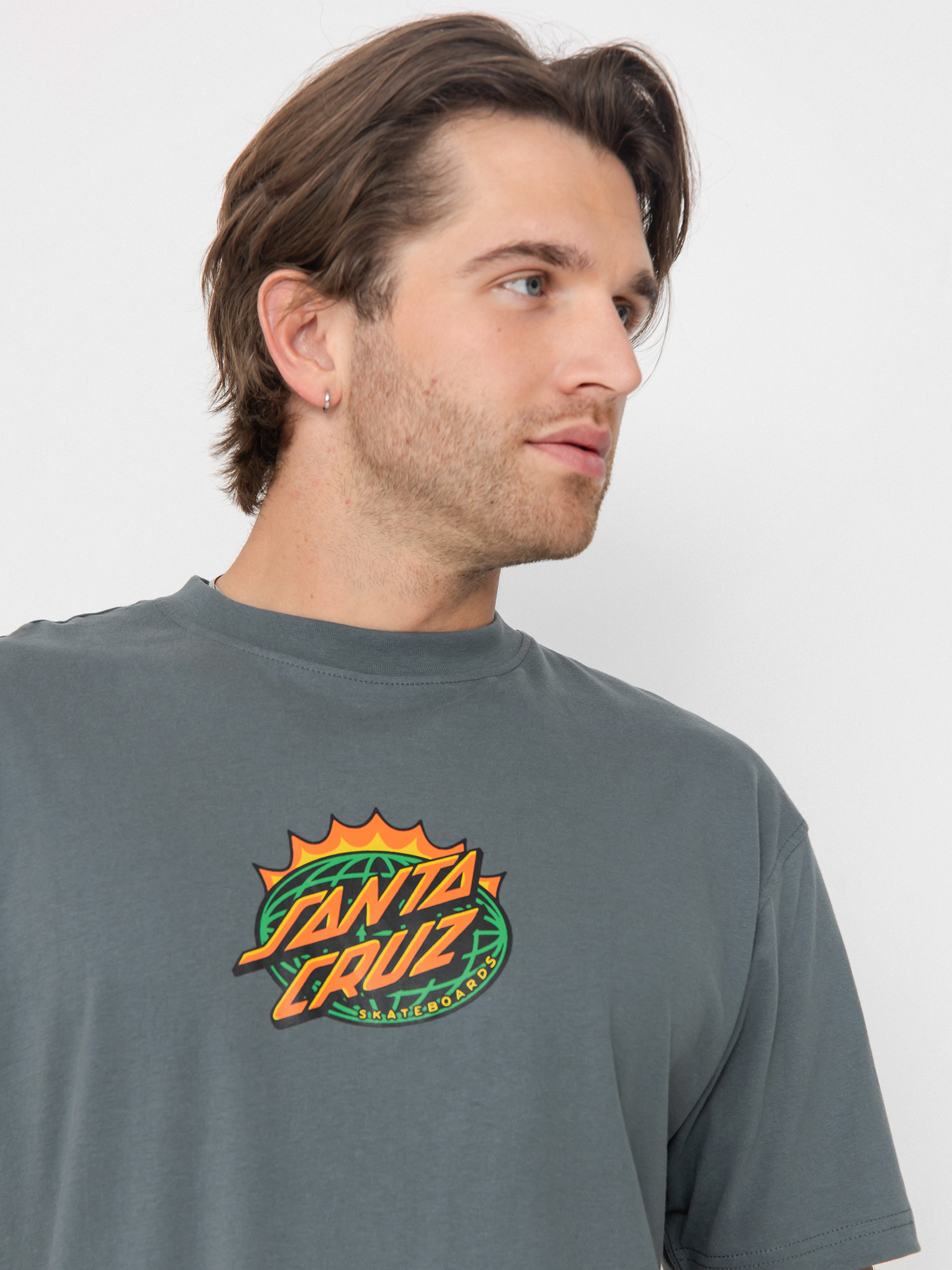 Santa Cruz Kendall End Of The Dot T-Shirt - green (storm grey)