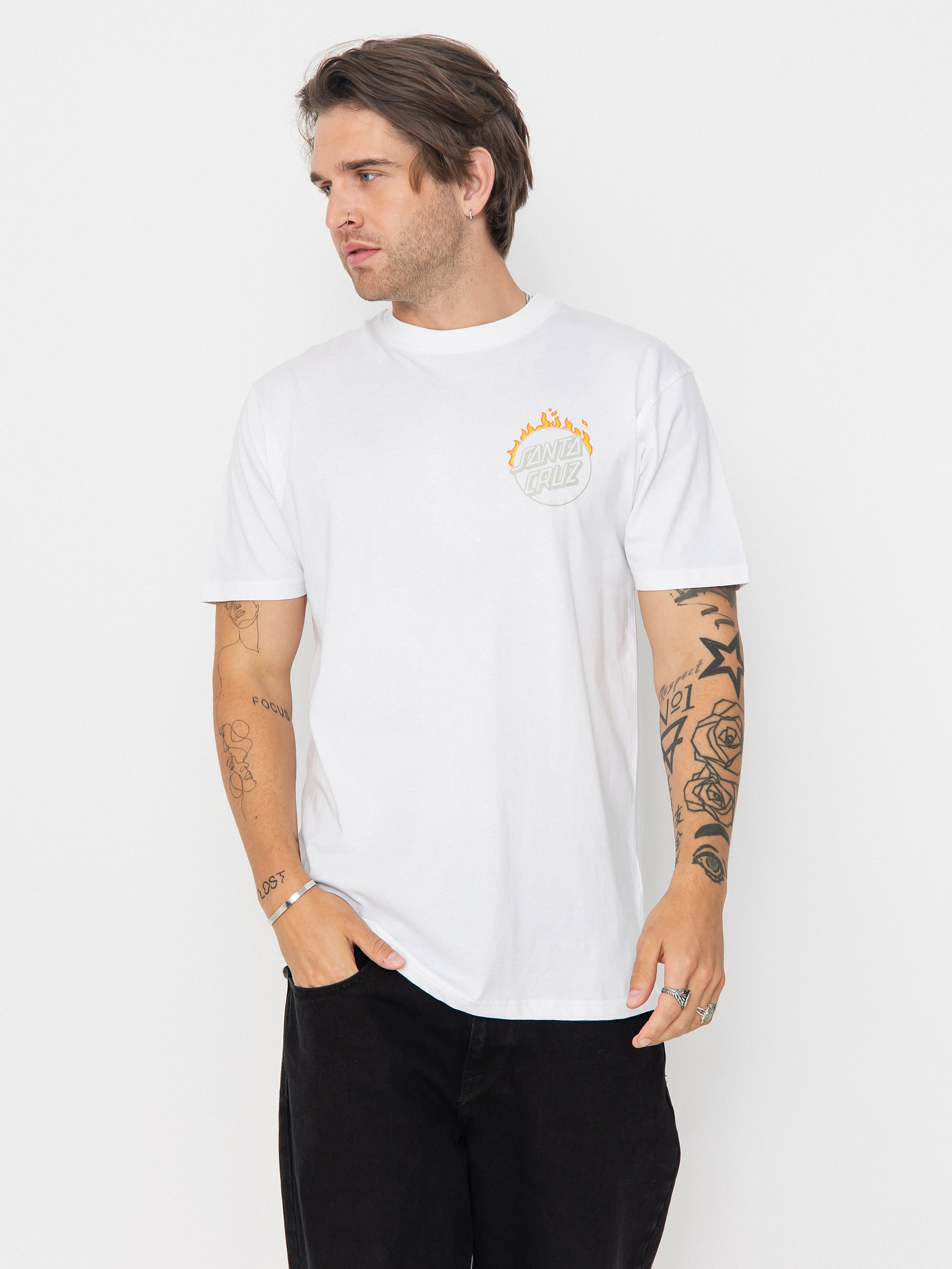 Santa Cruz Burnt Opus Ovrszd T-Shirt (white)