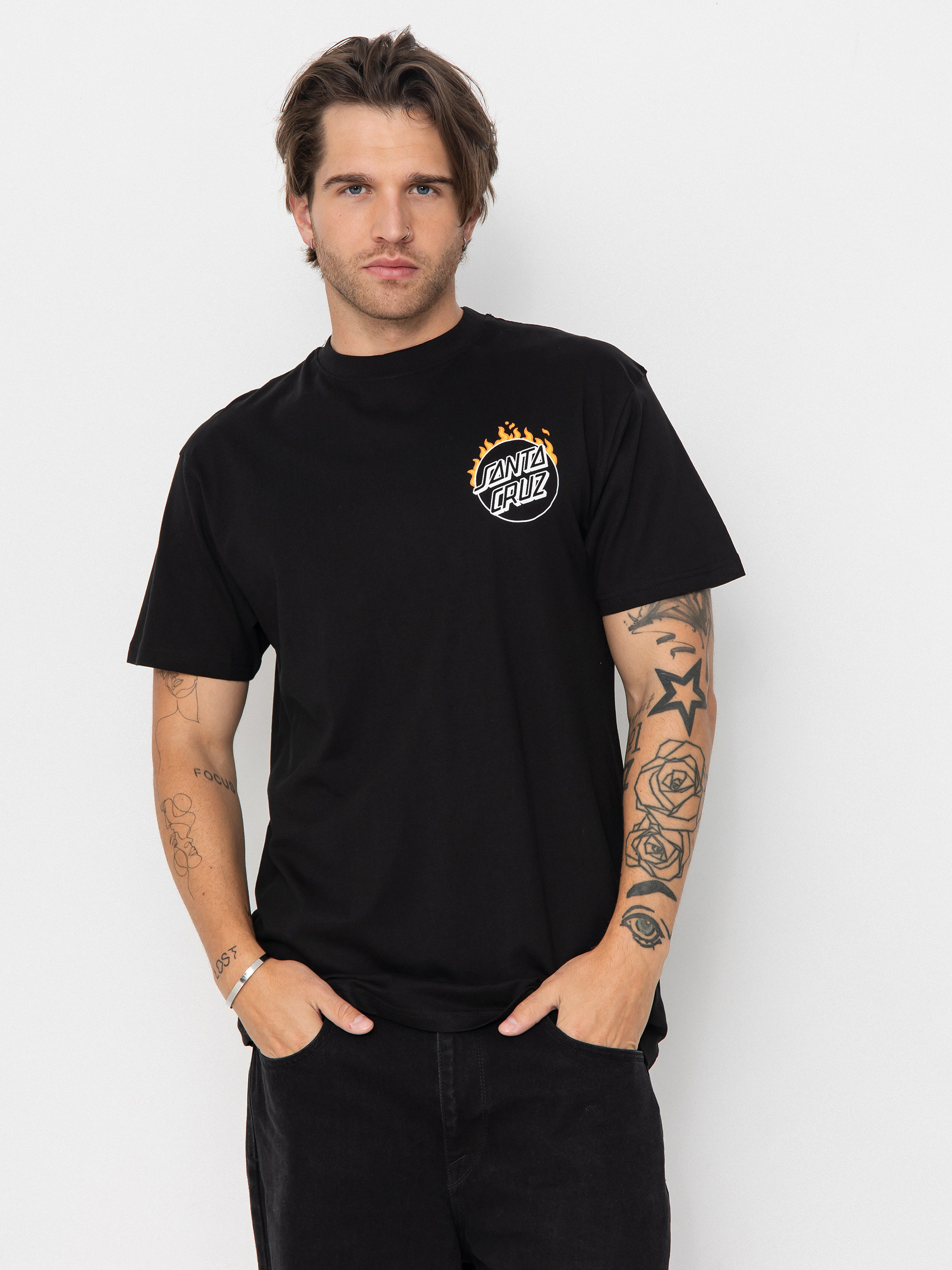 Santa Cruz Burnt Opus Ovrszd T-Shirt (black)