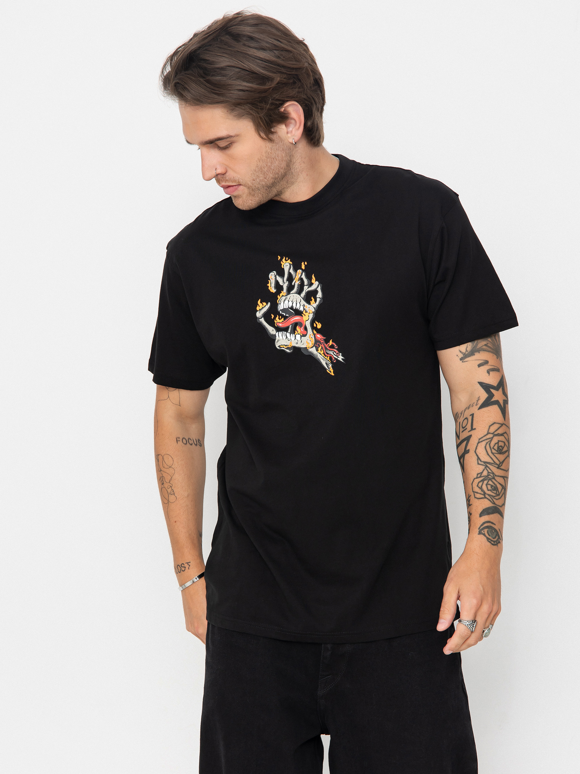 Santa Cruz Burnt Bone Hand T-Shirt (black)