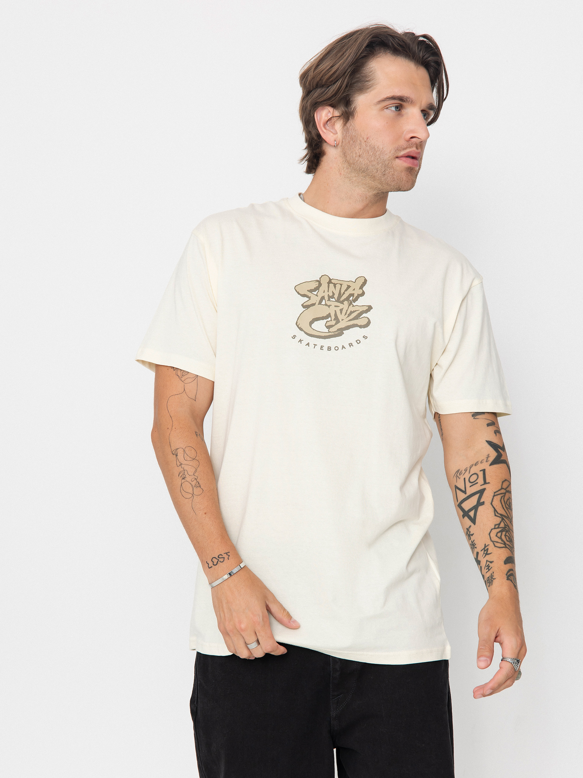 Santa Cruz Pace Deathtrap T-Shirt - beige (unbleached cotton)