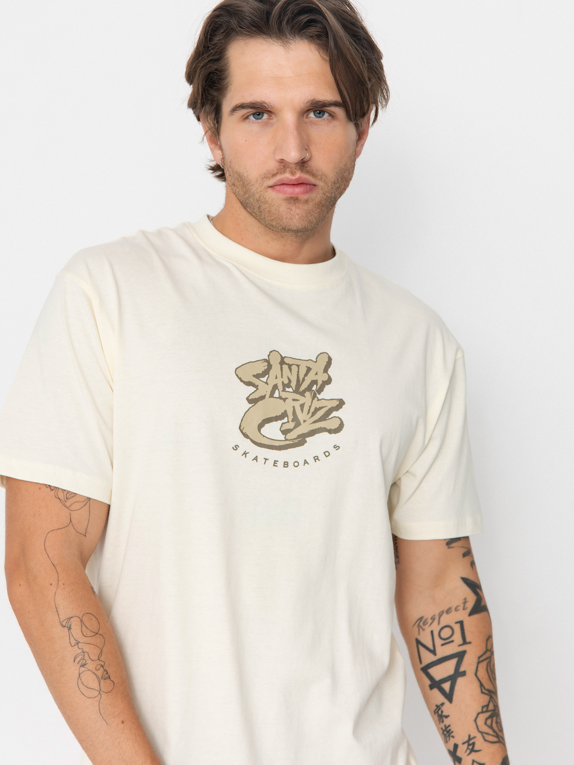 Santa Cruz Pace Deathtrap T-Shirt - beige (unbleached cotton)