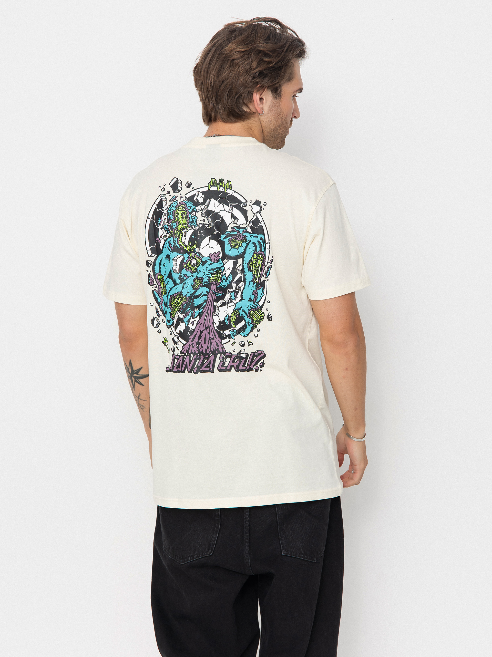 Santa Cruz Roskopp Dissect Strip T-Shirt (unbleached cotton)