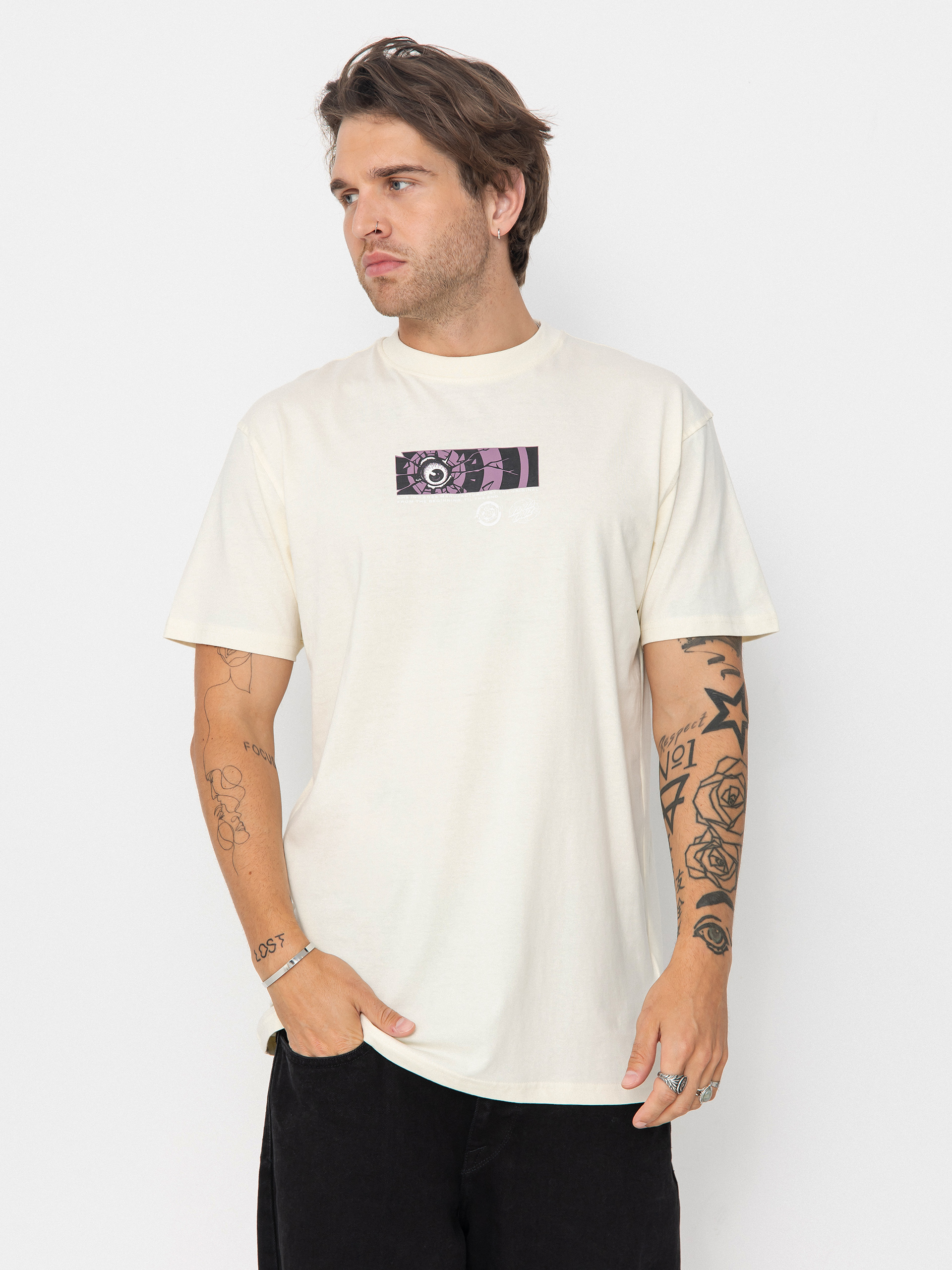 Santa Cruz Roskopp Dissect Strip T-Shirt (unbleached cotton)