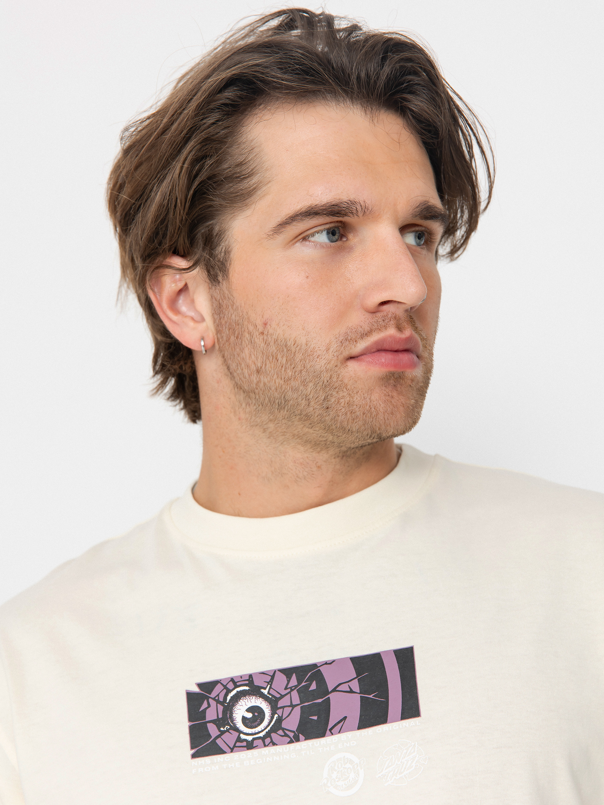 Santa Cruz Roskopp Dissect Strip T-Shirt (unbleached cotton)