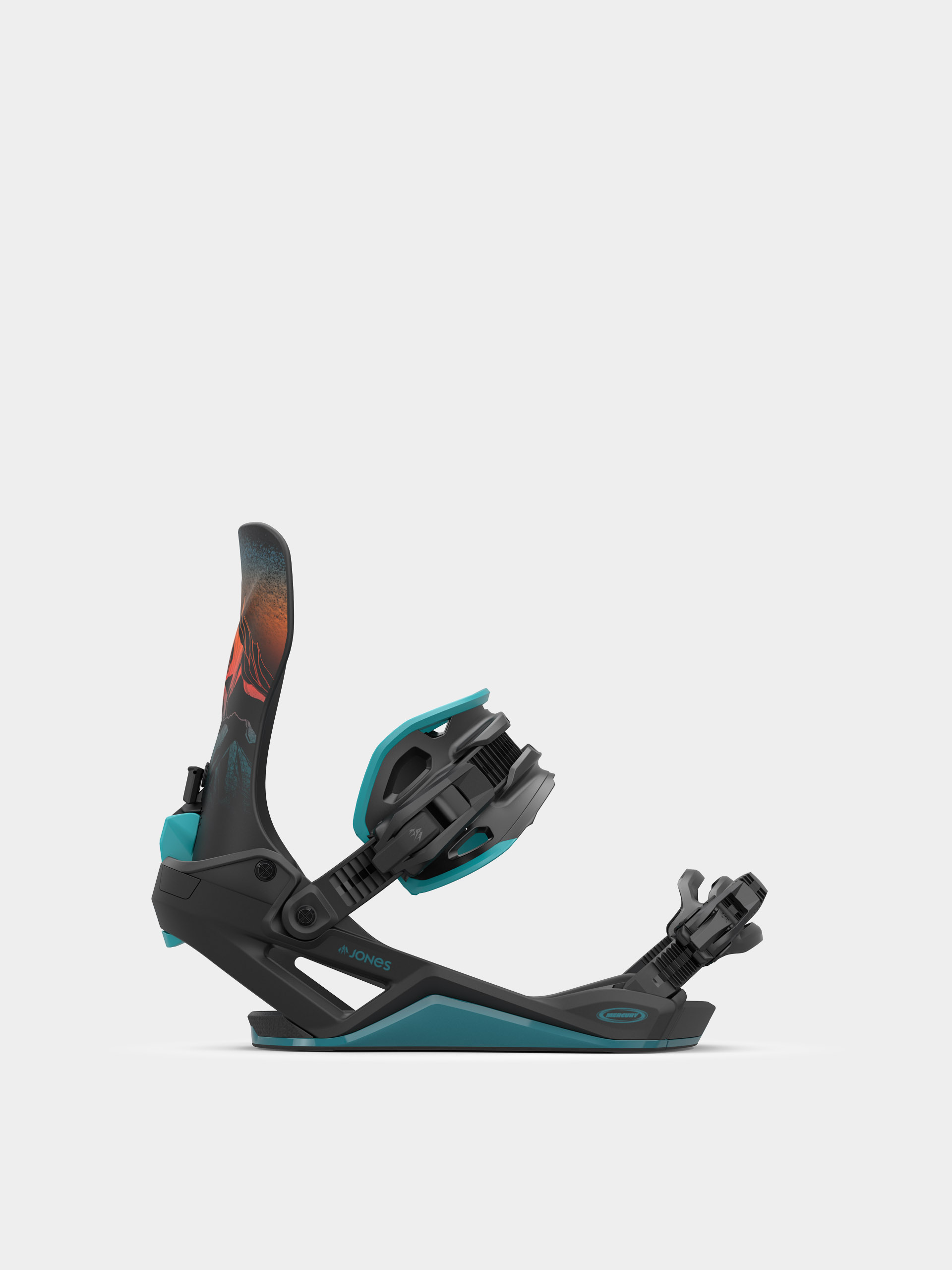 Mens Jones Snowboards Snowboard bindings Mercury FASE Art (blu art)