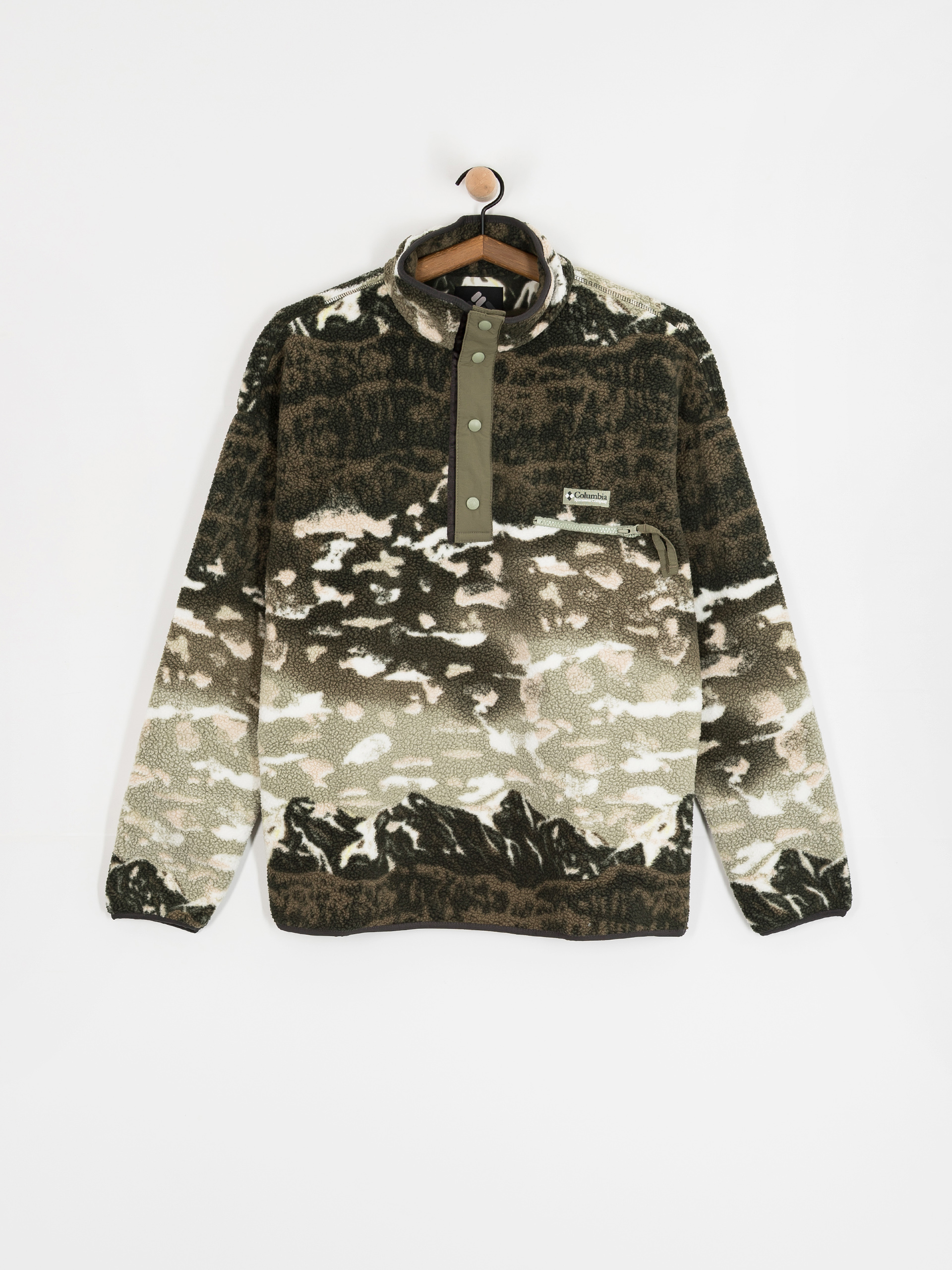 Columbia Helvetia II Printed Half Snap Fleece - brown, black