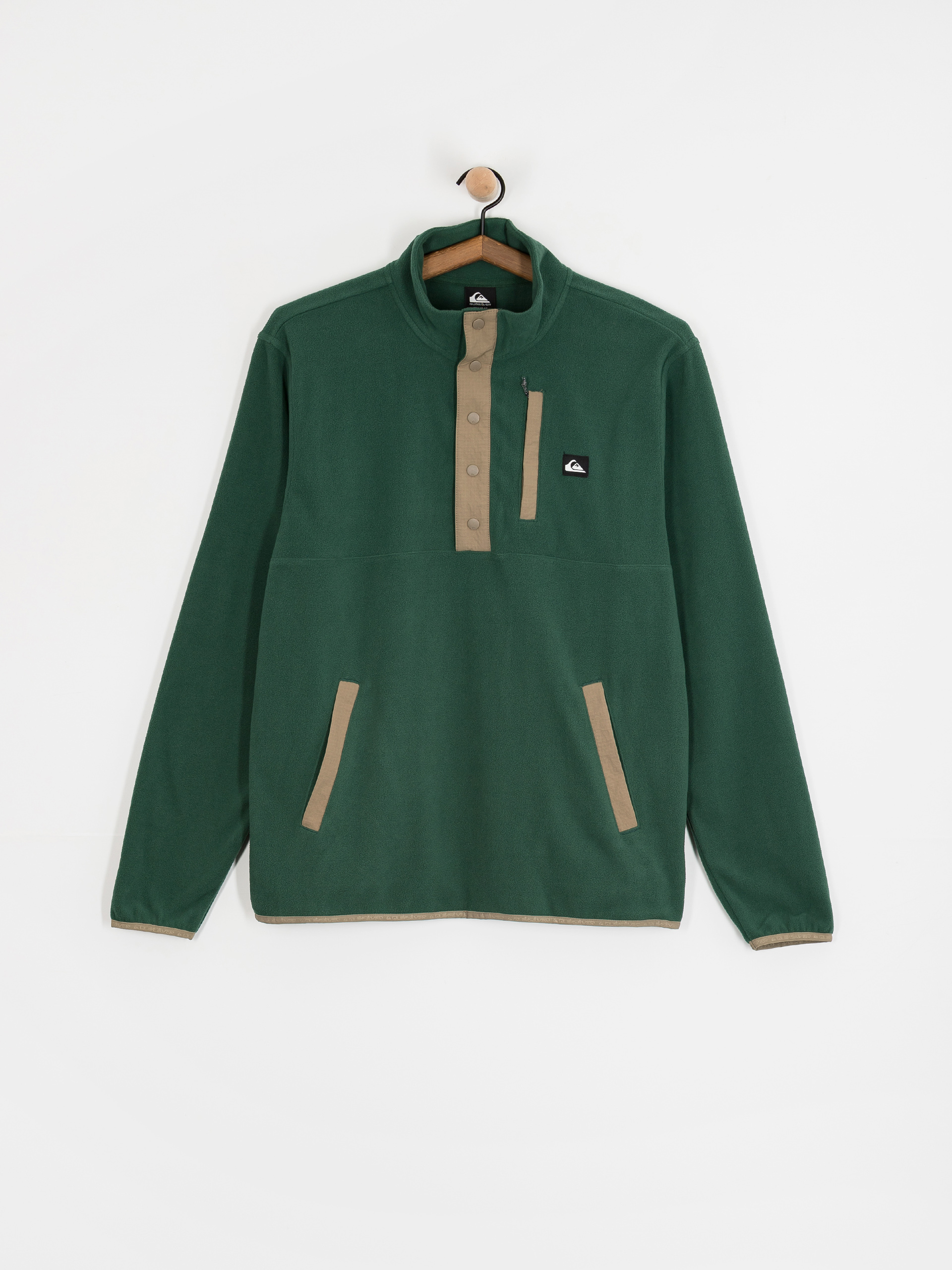 Mens Quiksilver No Destination Hs Fleece  (trekking green)