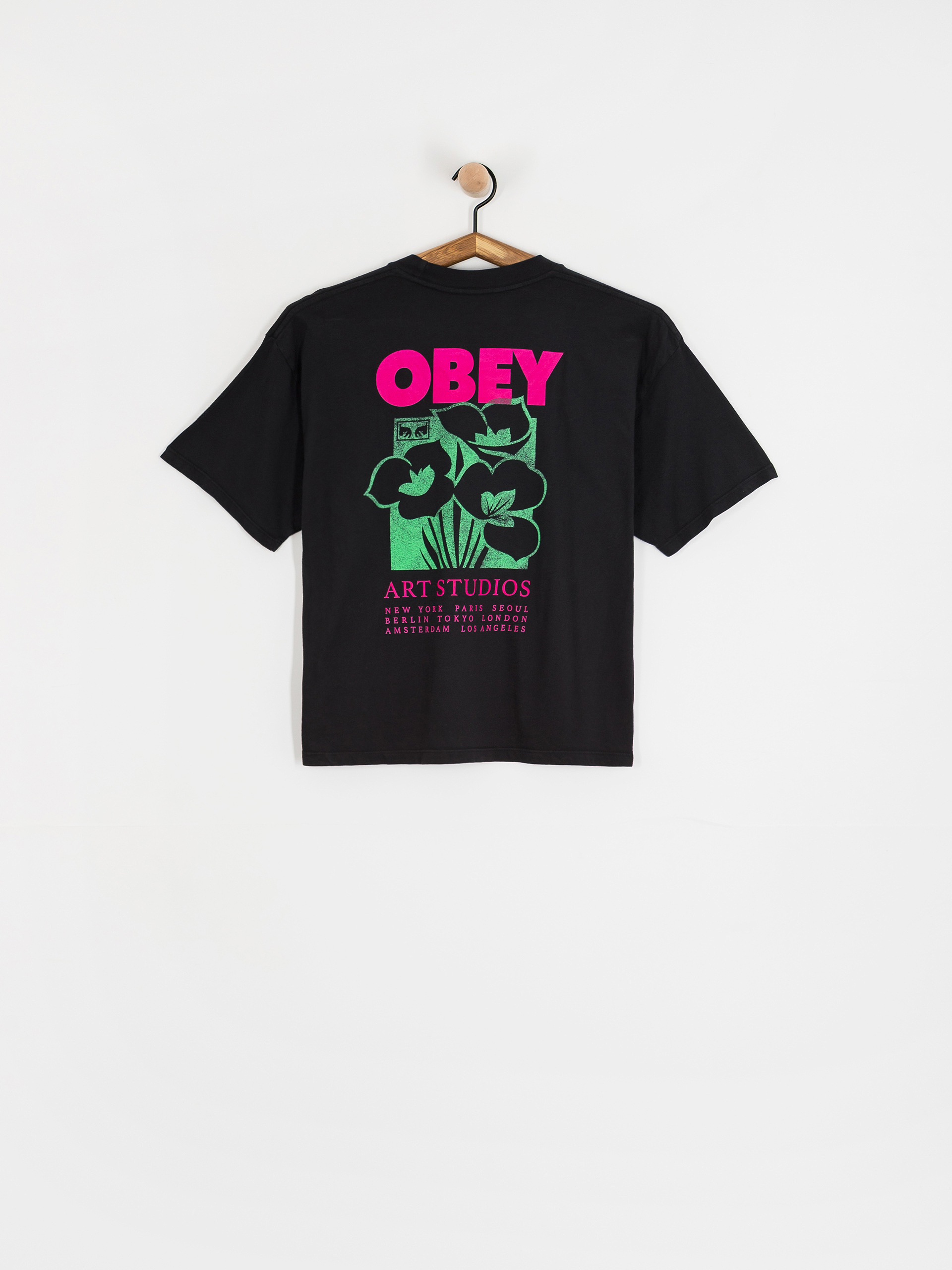OBEY T-Shirt Obey Art Studio Flowers Wmn (digital black)