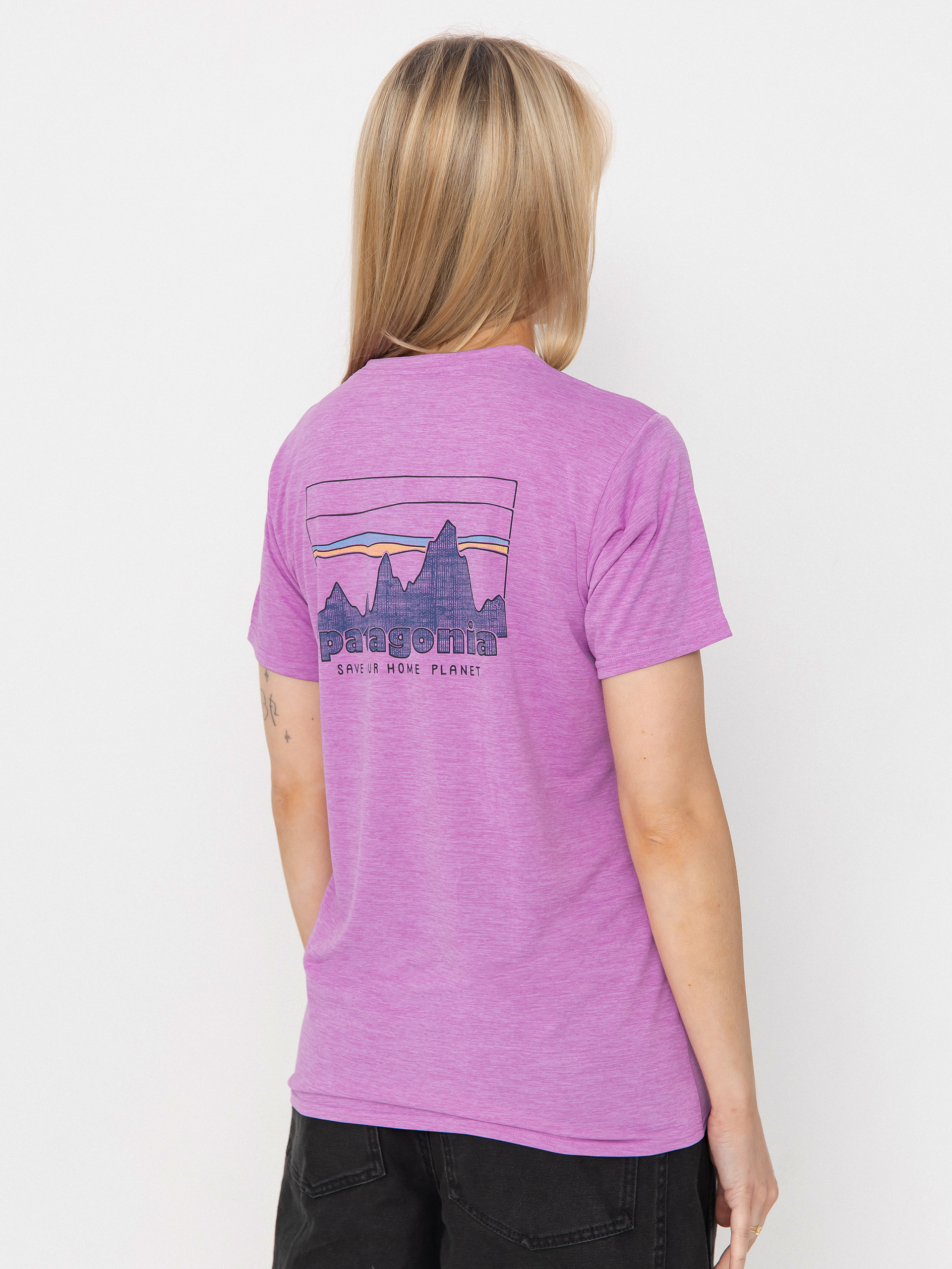 Patagonia Cap Cool Daily Graphic Wmn T-Shirt (73 skyline brisk purple x-dye)