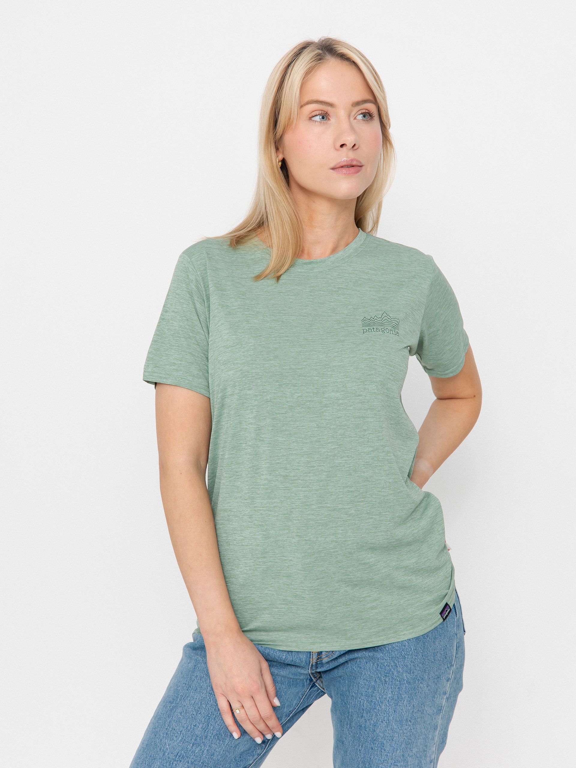 Patagonia Cap Cool Daily Graphic Wmn T-Shirt (strataspire ellwood green x-dye)