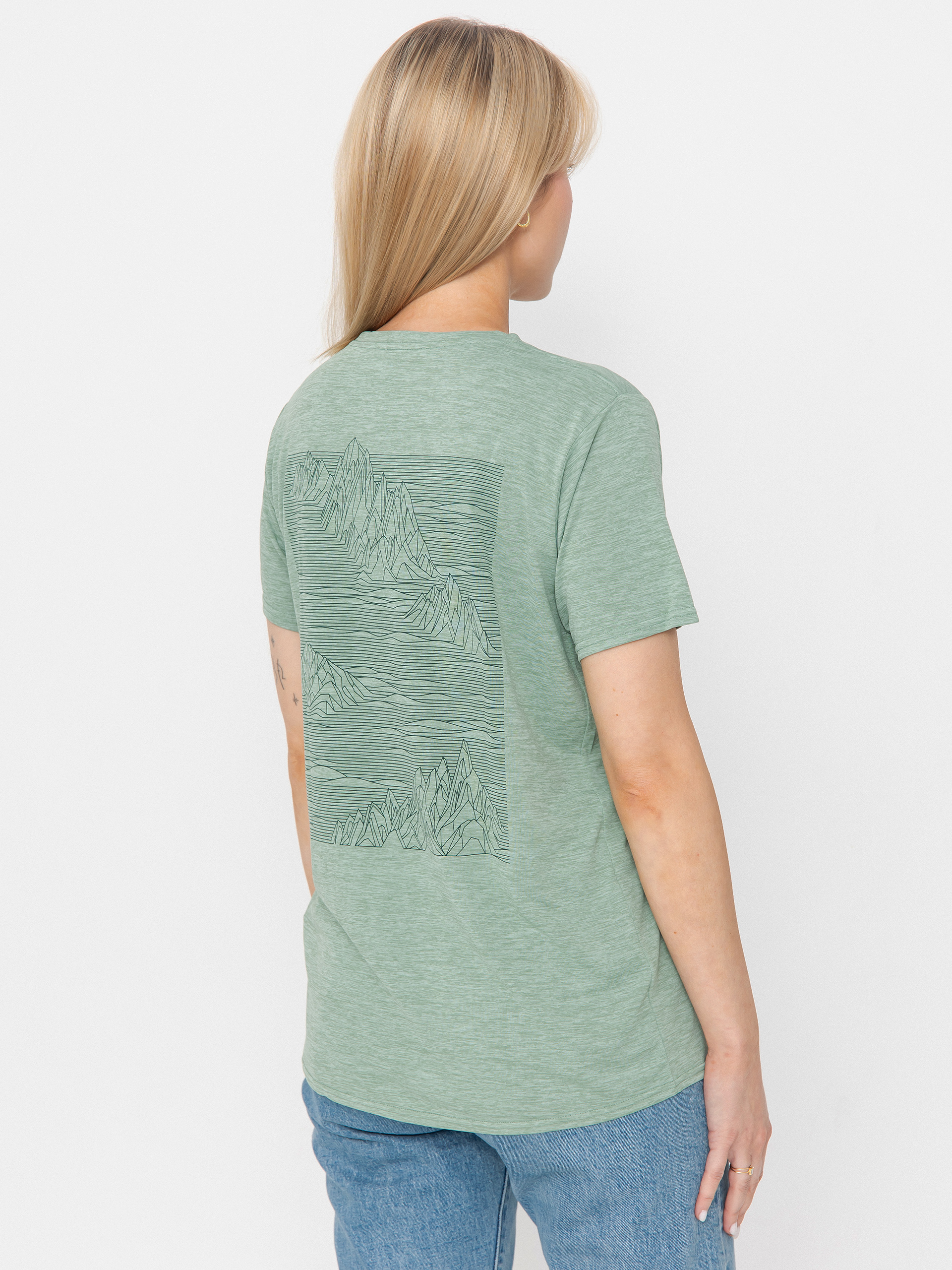 Patagonia Cap Cool Daily Graphic Wmn T-Shirt (strataspire ellwood green x-dye)