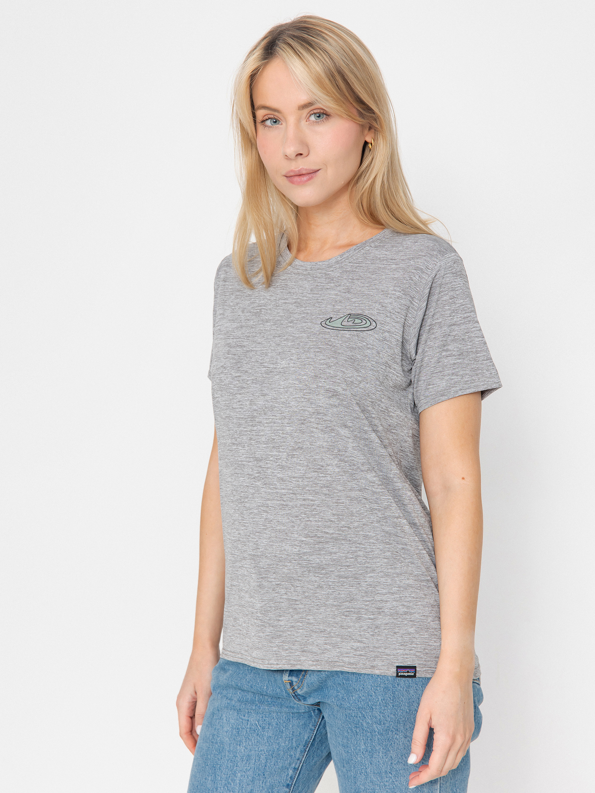 Patagonia Cap Cool Daily Graphic Lands Wmn T-Shirt (made of feather grey)