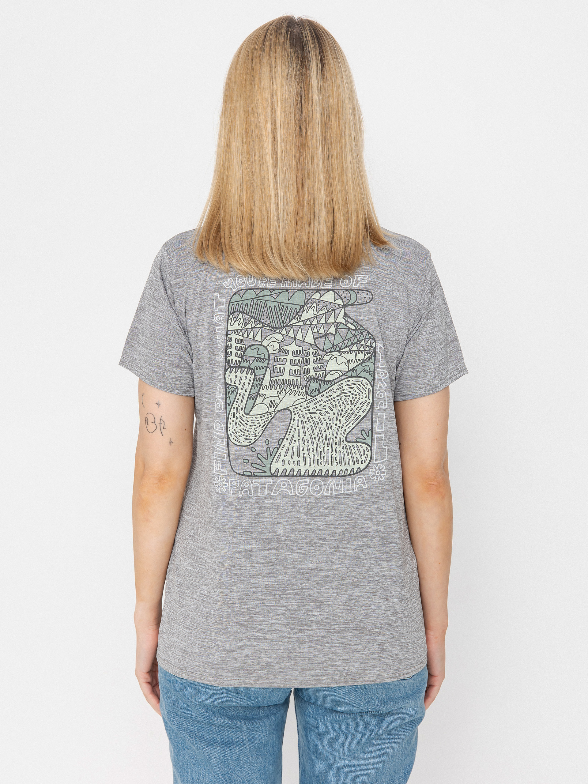 Patagonia Cap Cool Daily Graphic Lands Wmn T-Shirt (made of feather grey)