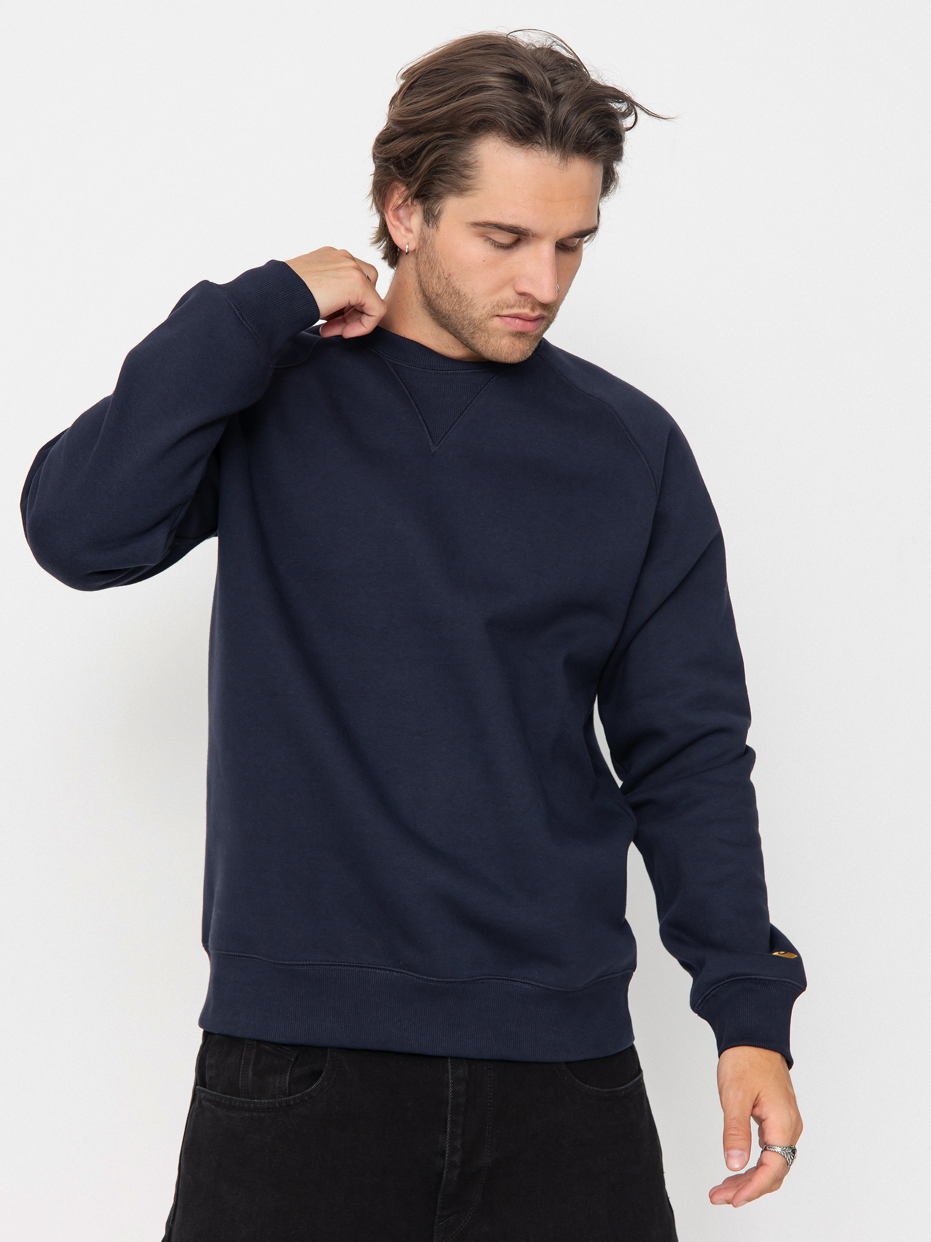 Carhartt WIP Sweatshirt Chase - navy blue (dark navy/gold)