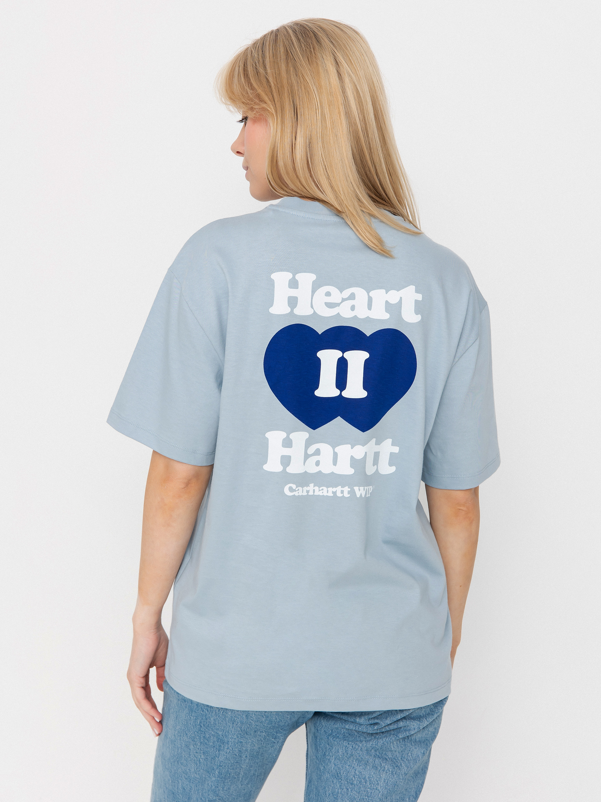 Carhartt WIP Heart II Hartt Wmn T-Shirt - blue (blue fog)