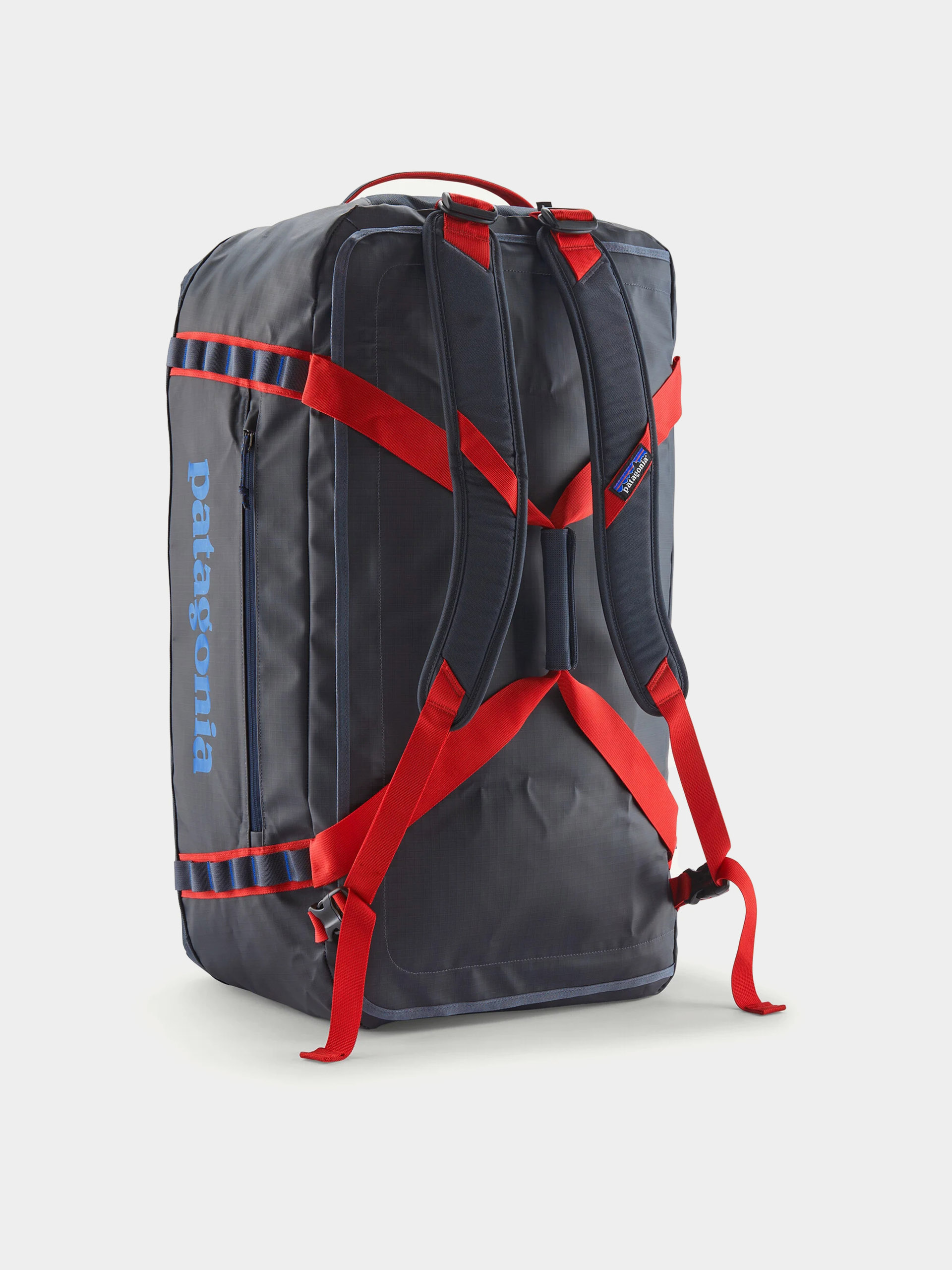 Patagonia Tasche Black Hole Duffel 70L (smolder blue w/amanita red)