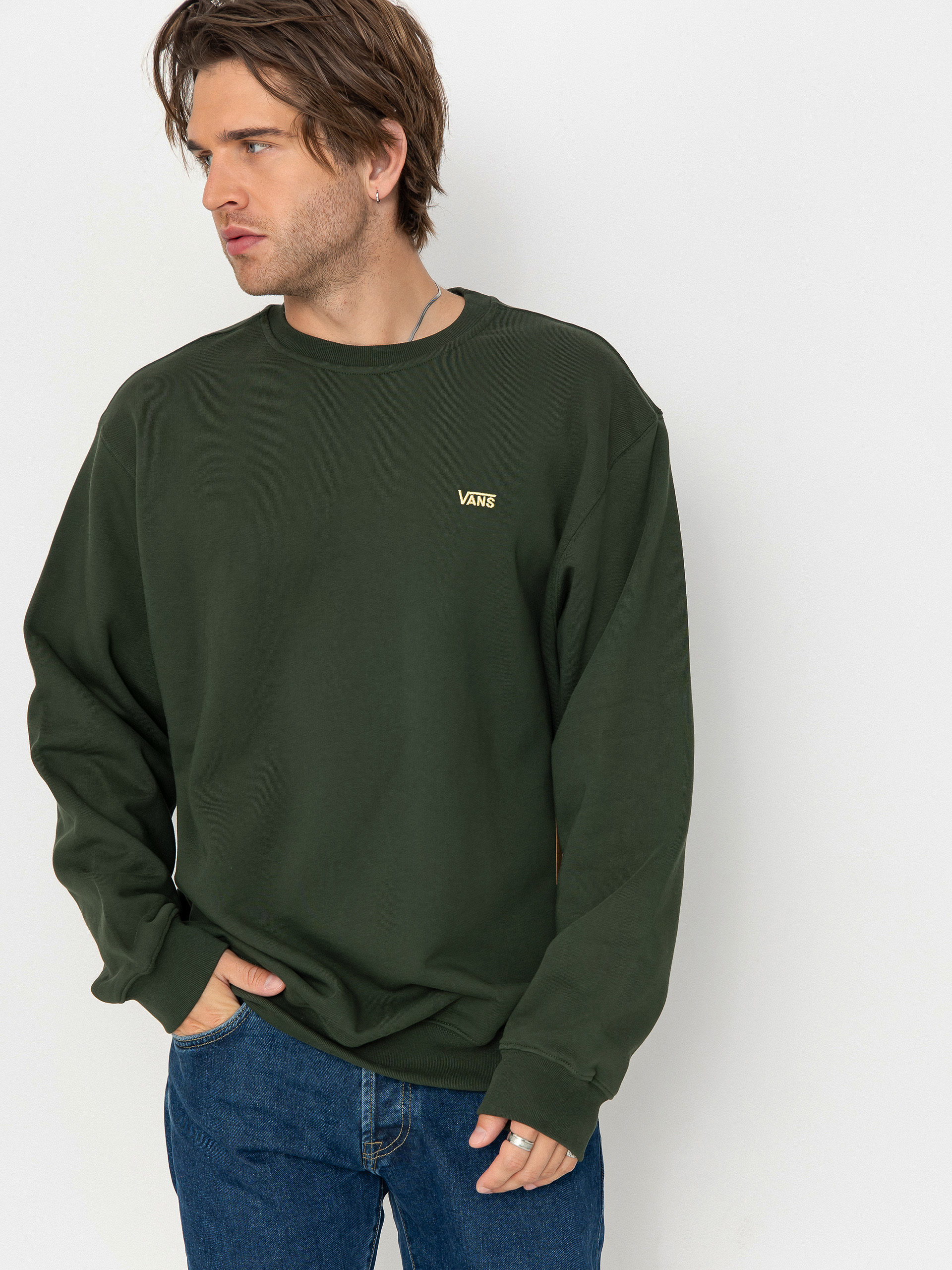 Vans Left Chest II Loose Crew Sweatshirt (dried kelp)