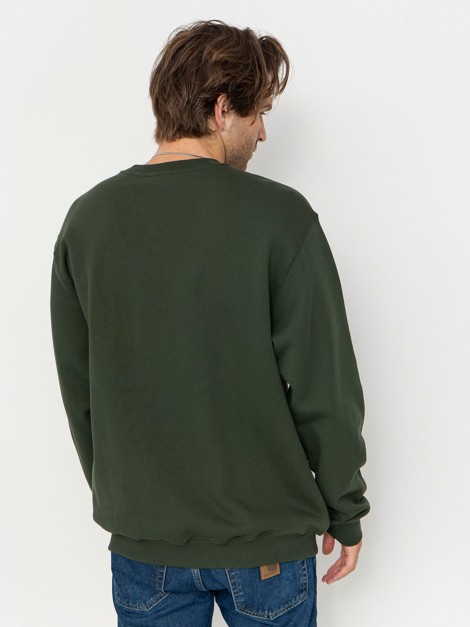 Vans Left Chest II Loose Crew Sweatshirt (dried kelp)