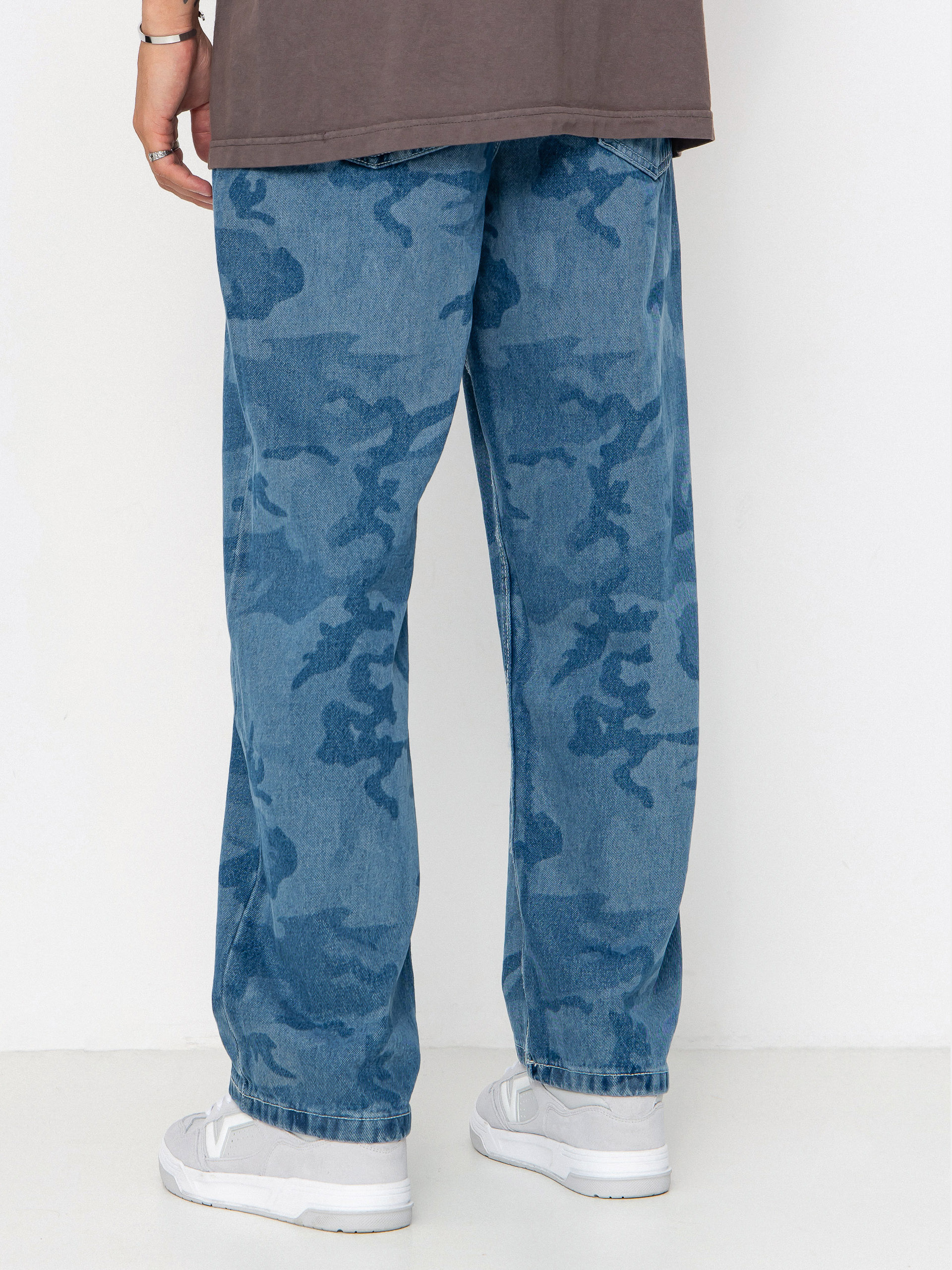 Vans Check 5 Loose Camo Printed Denim Pants (stonewash/blue)