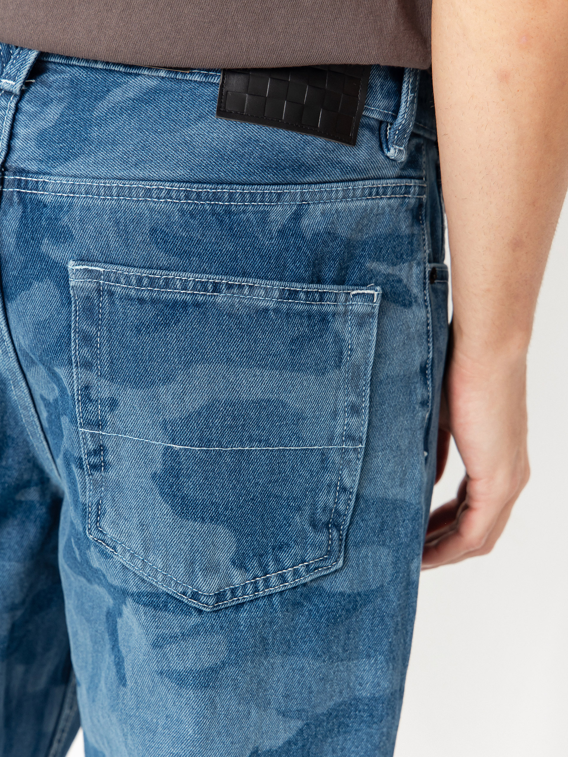 Vans Check 5 Loose Camo Printed Denim Hose (stonewash/blue)