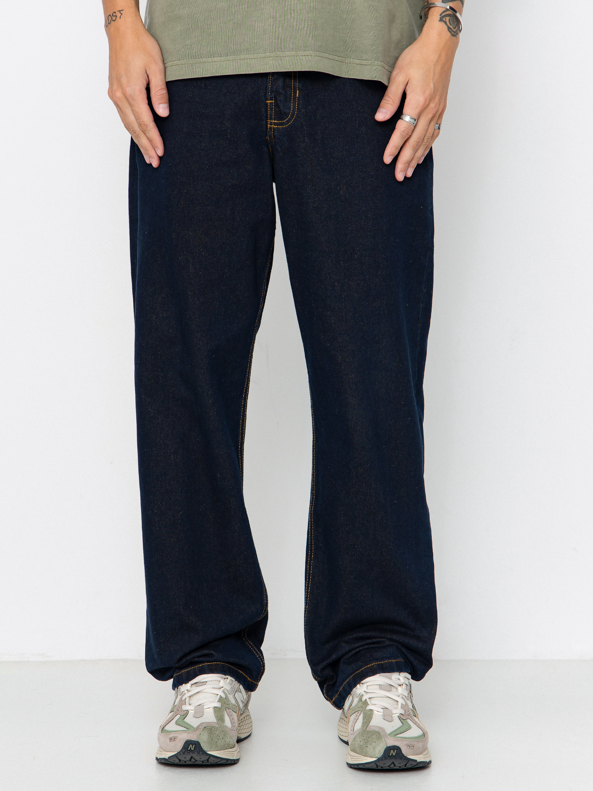Vans Drill Chore Loose Tapered Carp Hickory S Pants - navy blue Vans Drill Chore Loose Tapered Carp Hickory S Pants - navy blue