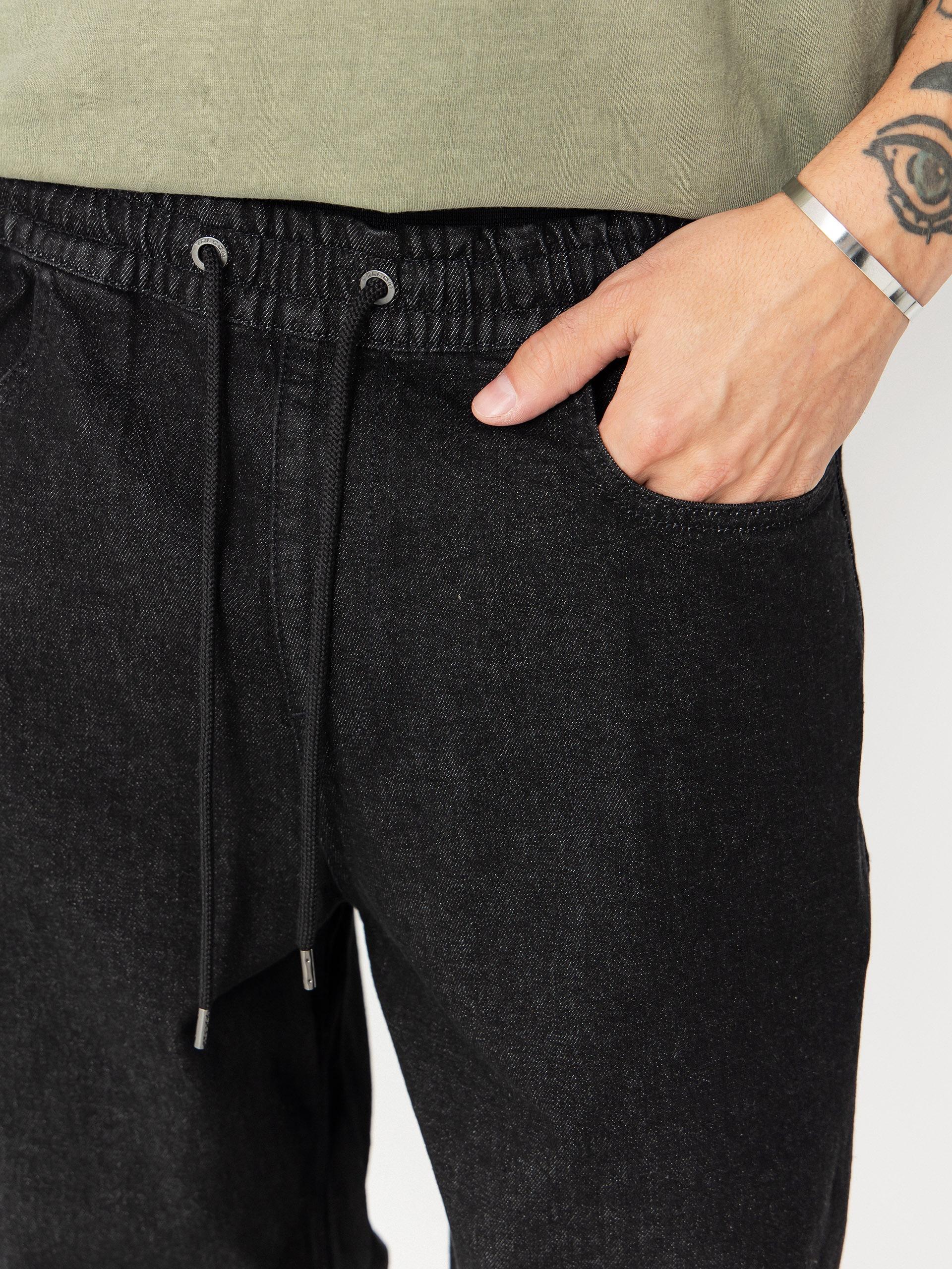 Volcom Freazy Loose Ew Denim Hose (black wash)