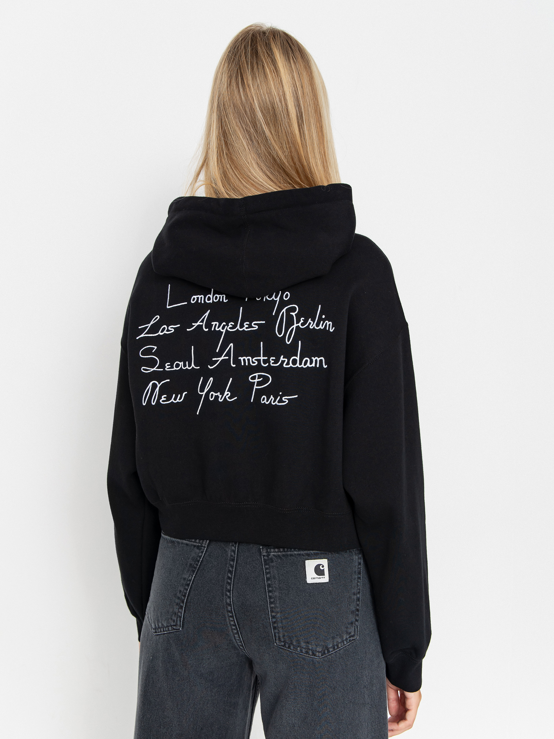 OBEY Cities Cropped HD Wmn Hoodie (black)