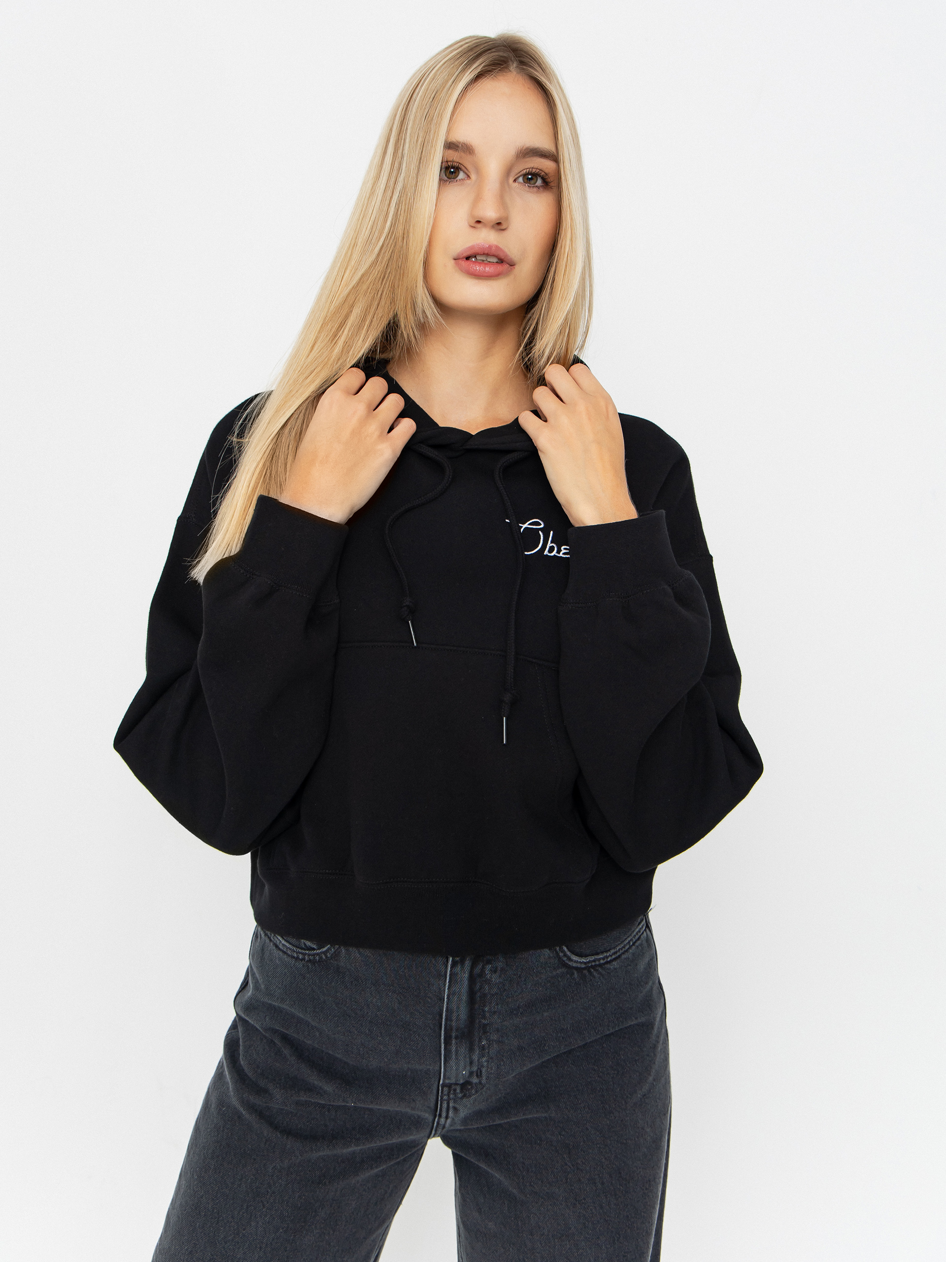 OBEY Cities Cropped HD Wmn Hoodie (black)