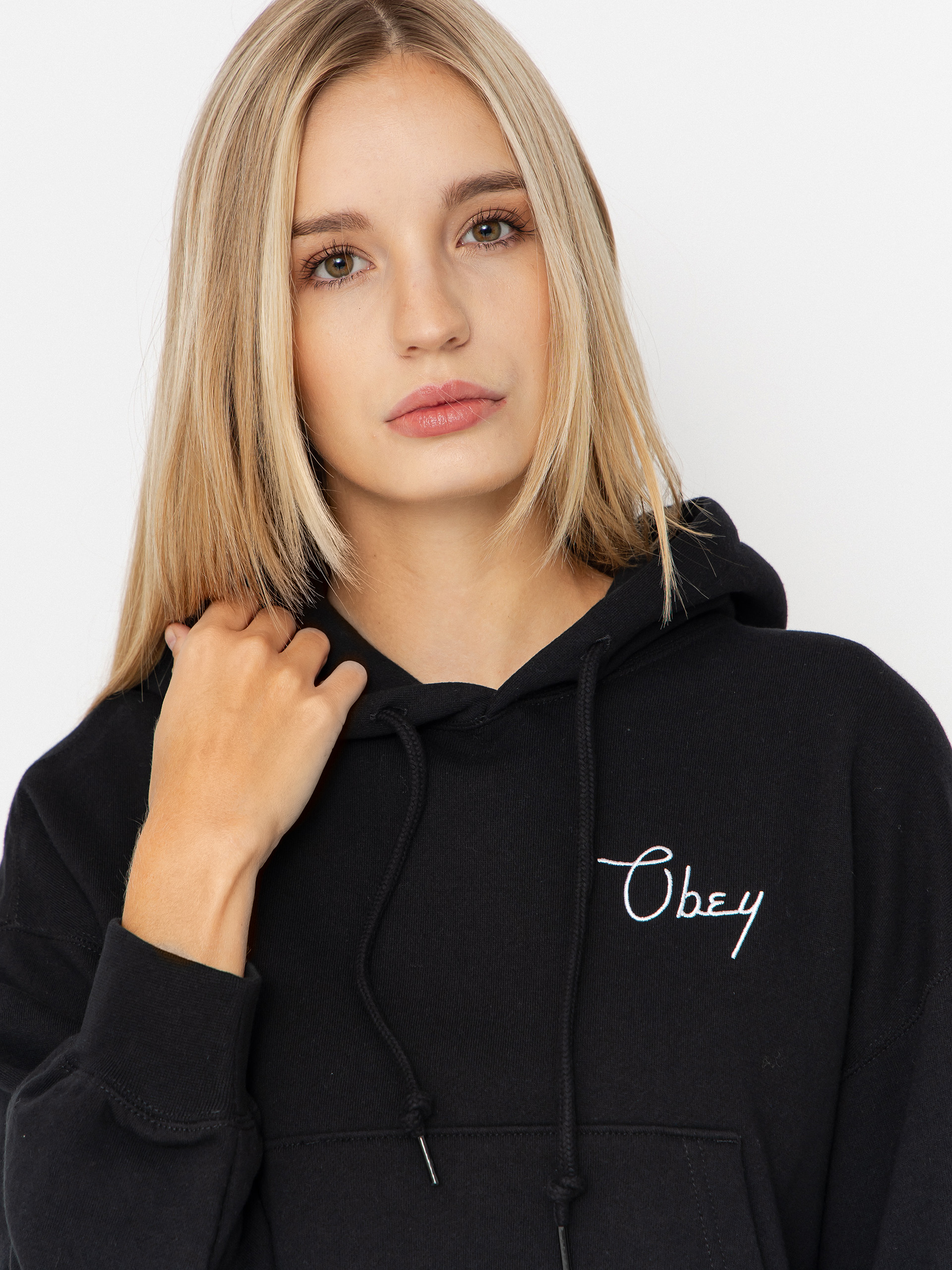 OBEY Cities Cropped HD Wmn Hoodie (black)