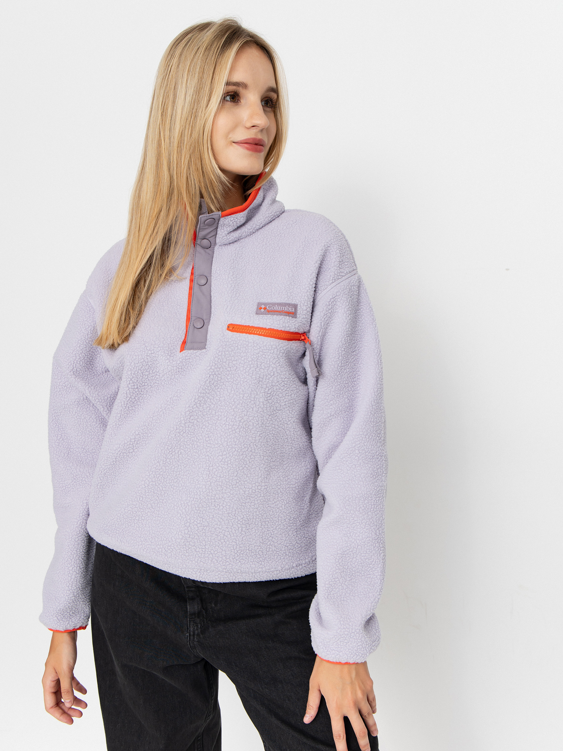 こぶ平 Columbia Helvetia II Cropped Half Snap Wmn Fleece - pink (pink agave)