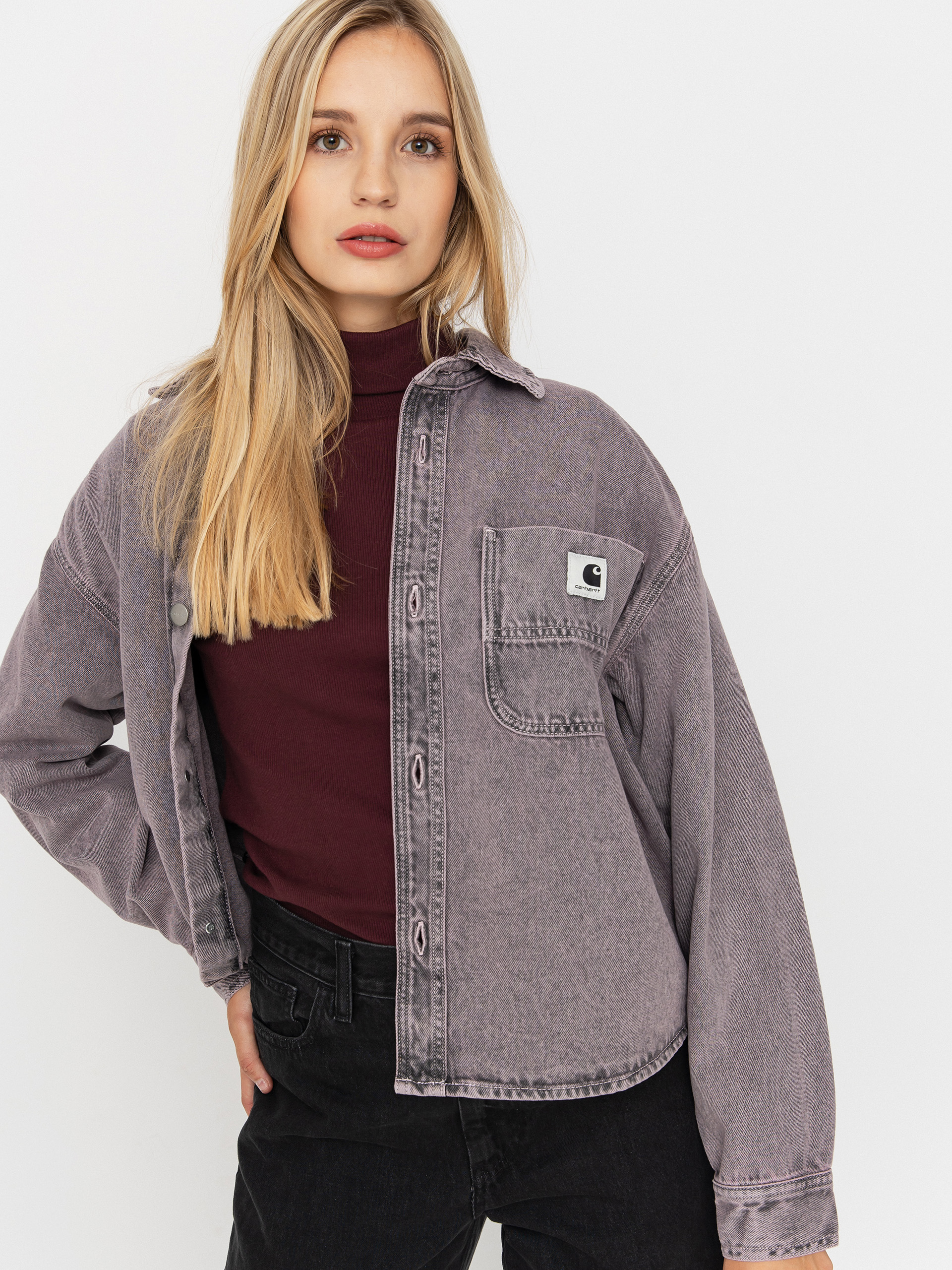 Carhartt WIP Georgia Wmn Jacket (black/hortensia/garment dyed)
