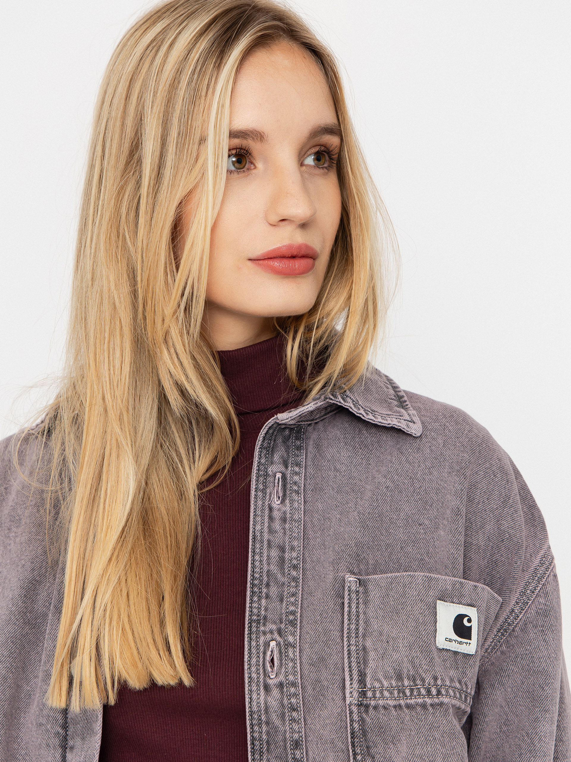 Carhartt WIP Georgia Wmn Jacke (black/hortensia/garment dyed)