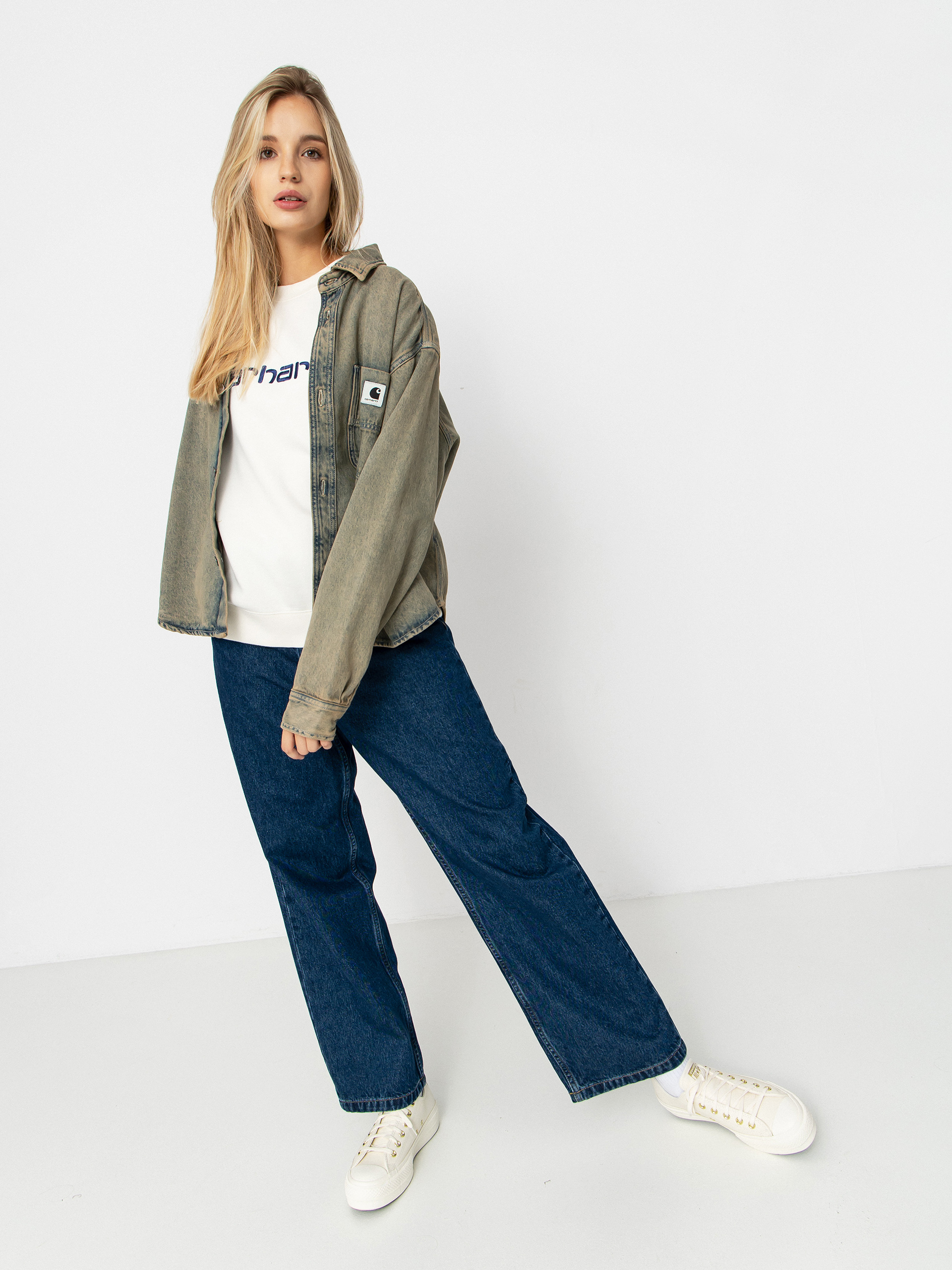 Carhartt WIP Georgia Wmn Jacke (blue/leather/garment dyed)