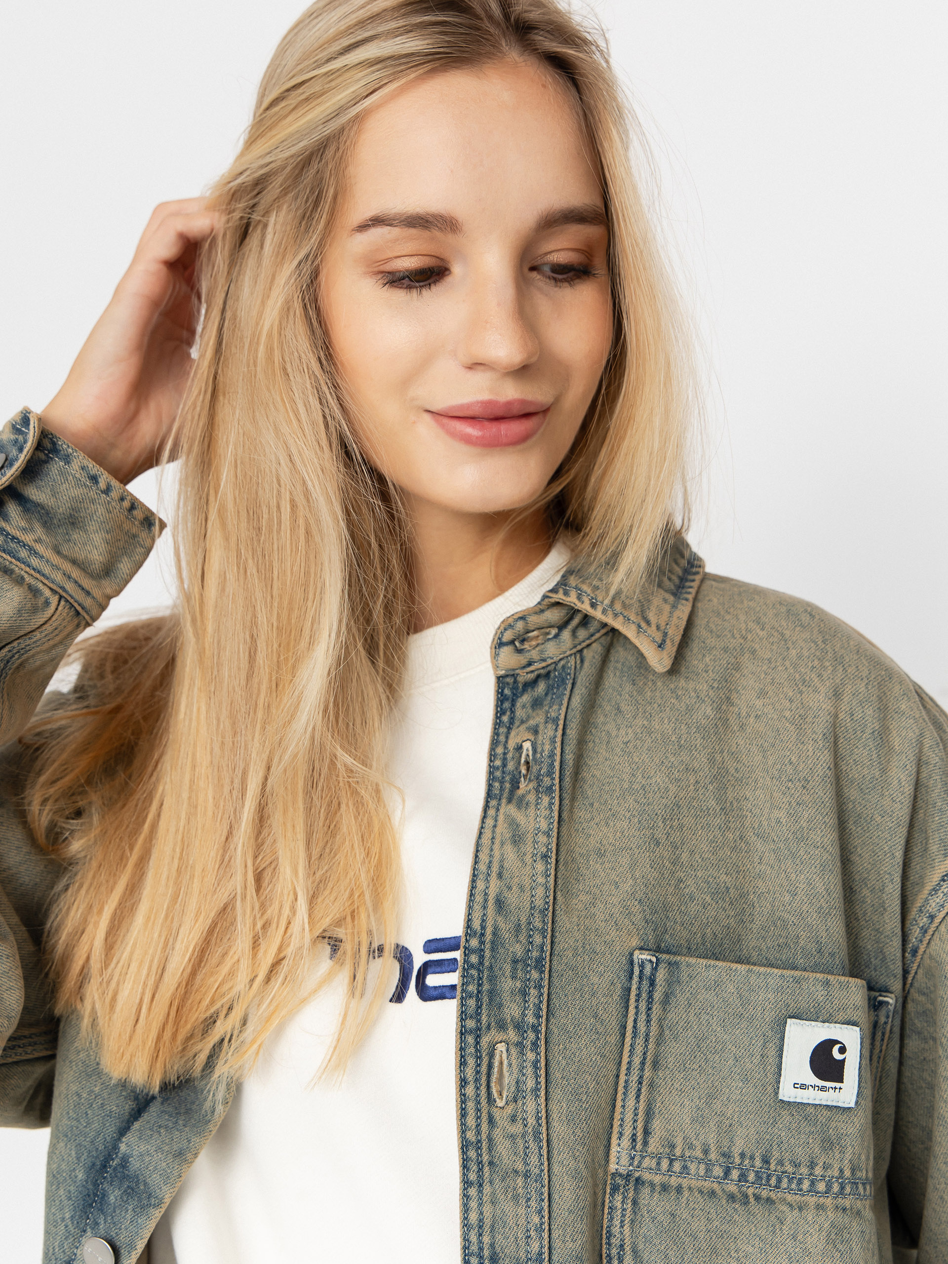 Carhartt WIP Georgia Wmn Jacke (blue/leather/garment dyed)