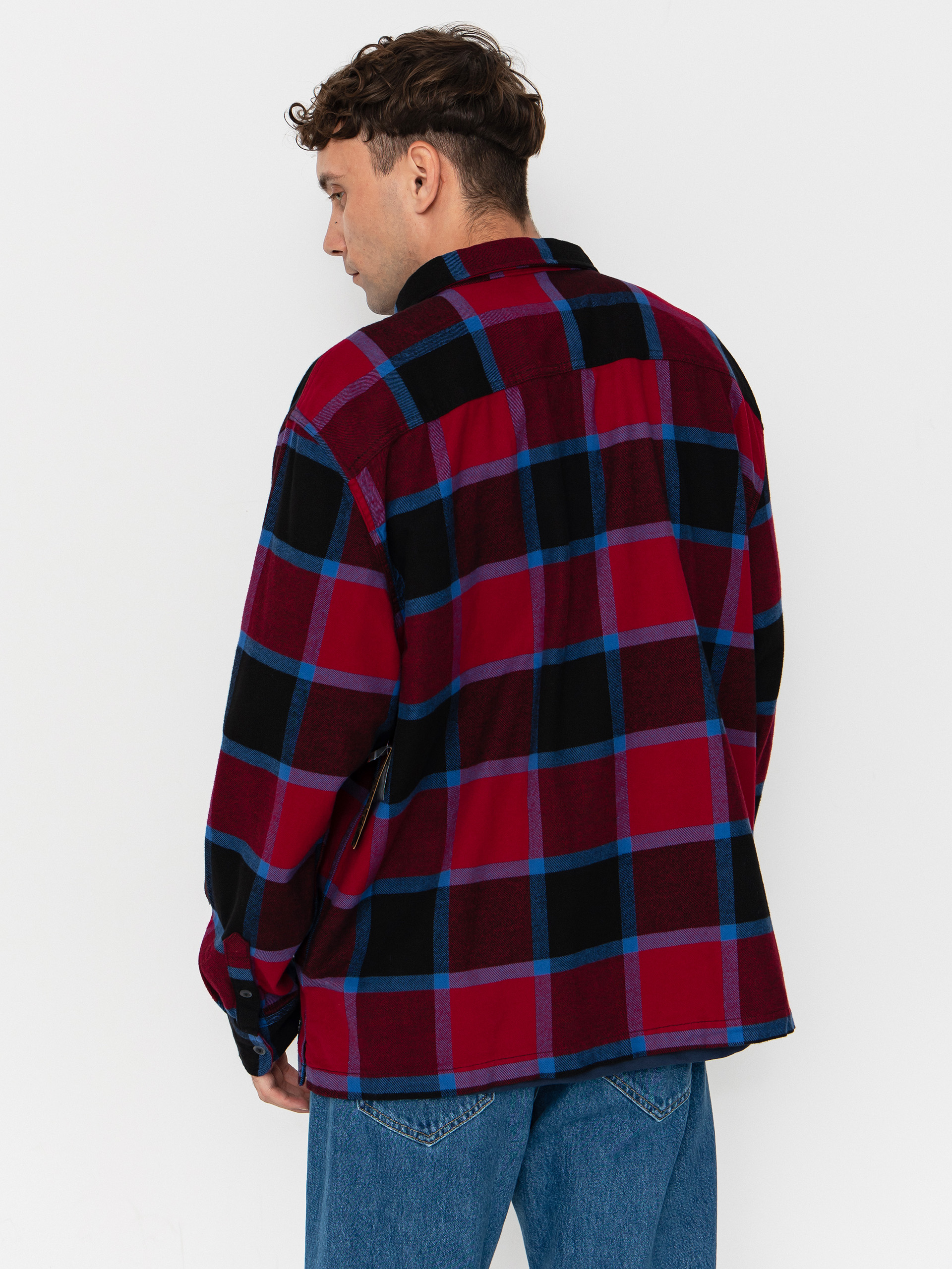 Vans Larkspur Plaid Flannel Shirt - black, burgundy (bordeaux/black)