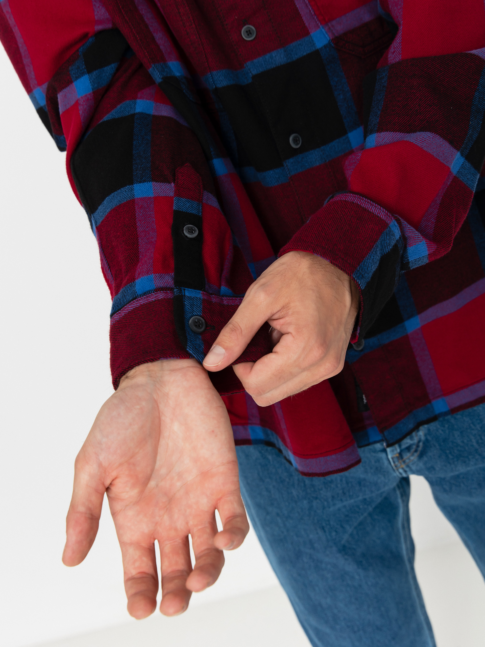 Vans Larkspur Plaid Flannel Shirt (bordeaux/black)