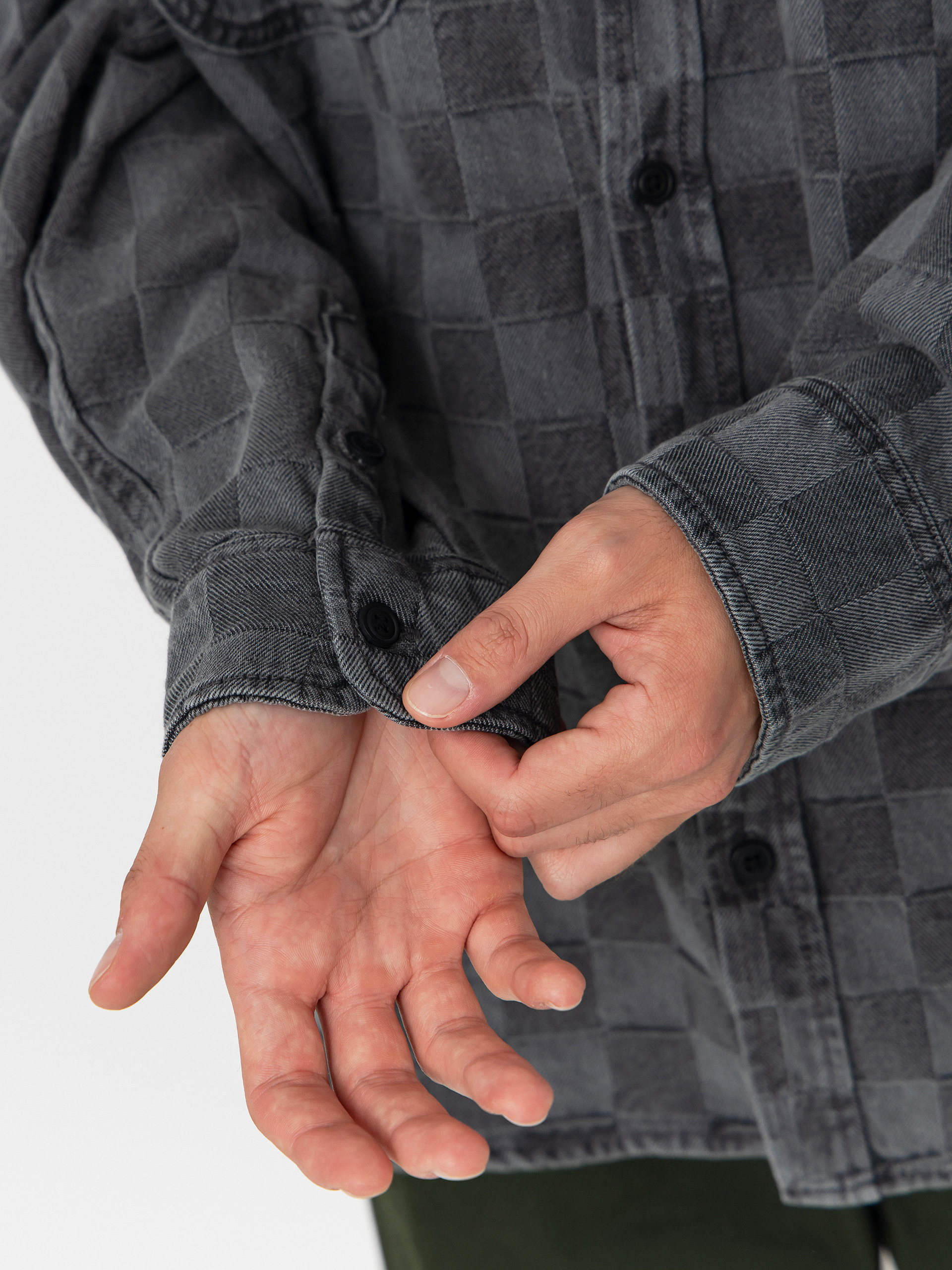 Vans Hastings Checkerboard Denin Ls Woven Shirt (faded black)