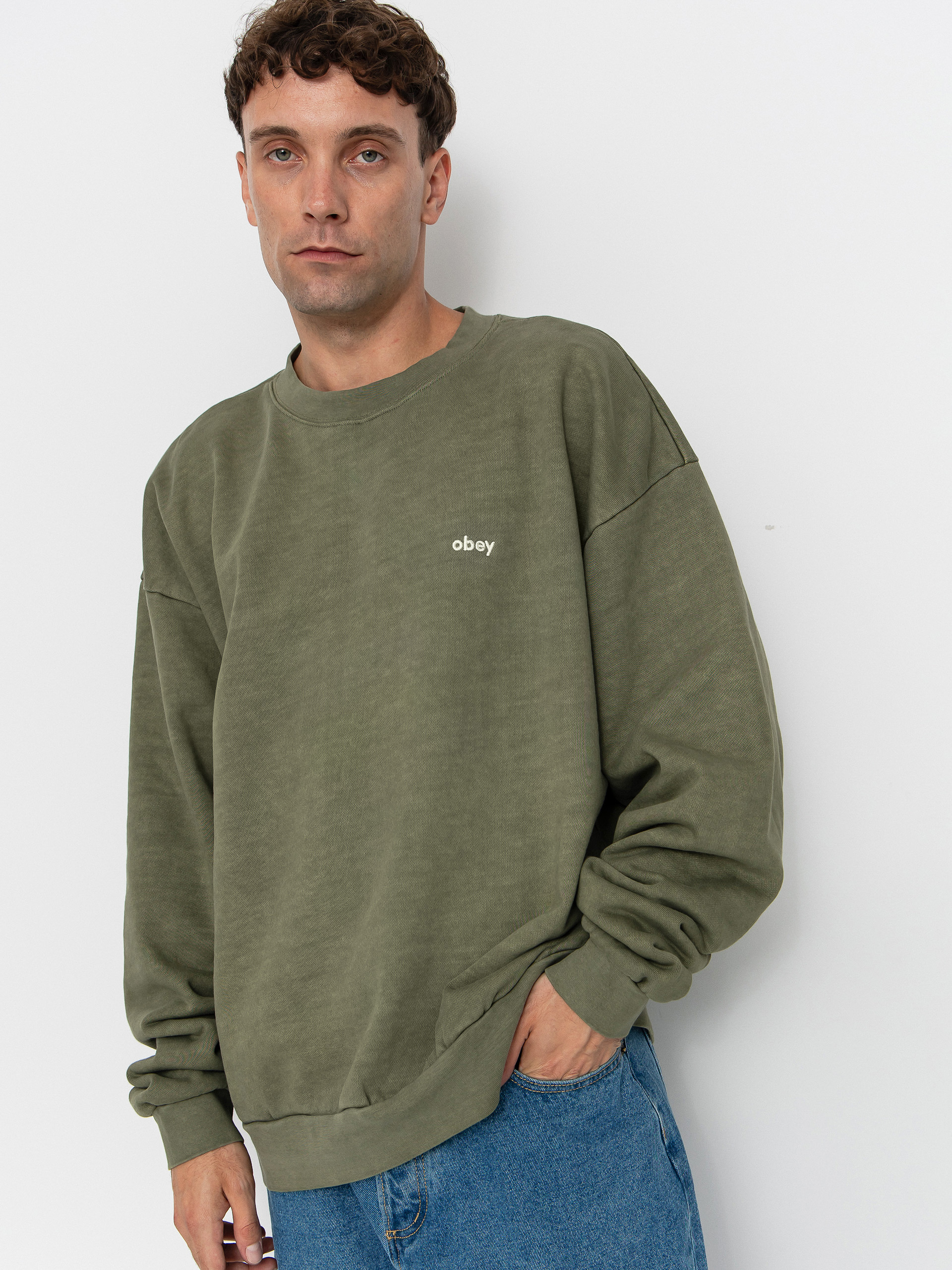 OBEY Lowercase Pigment Crew Sweatshirt