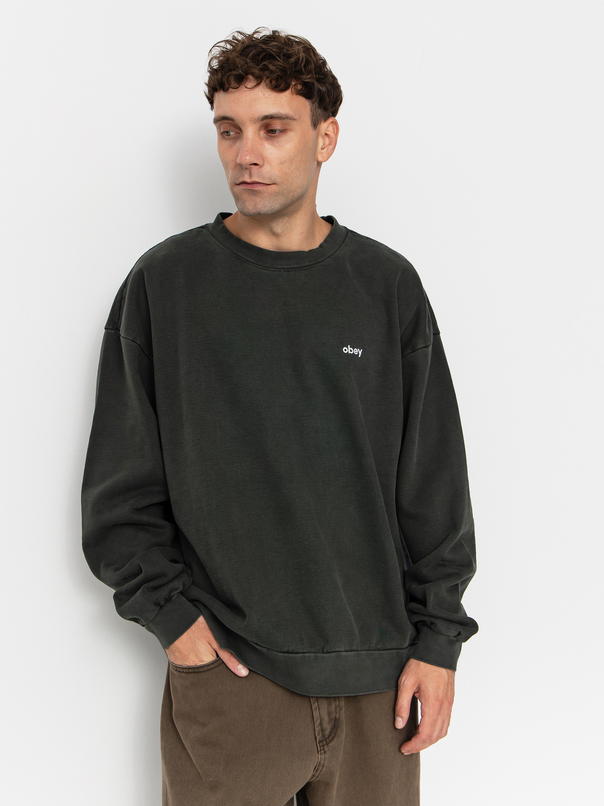 OBEY Lowercase Pigment Crew Sweatshirt