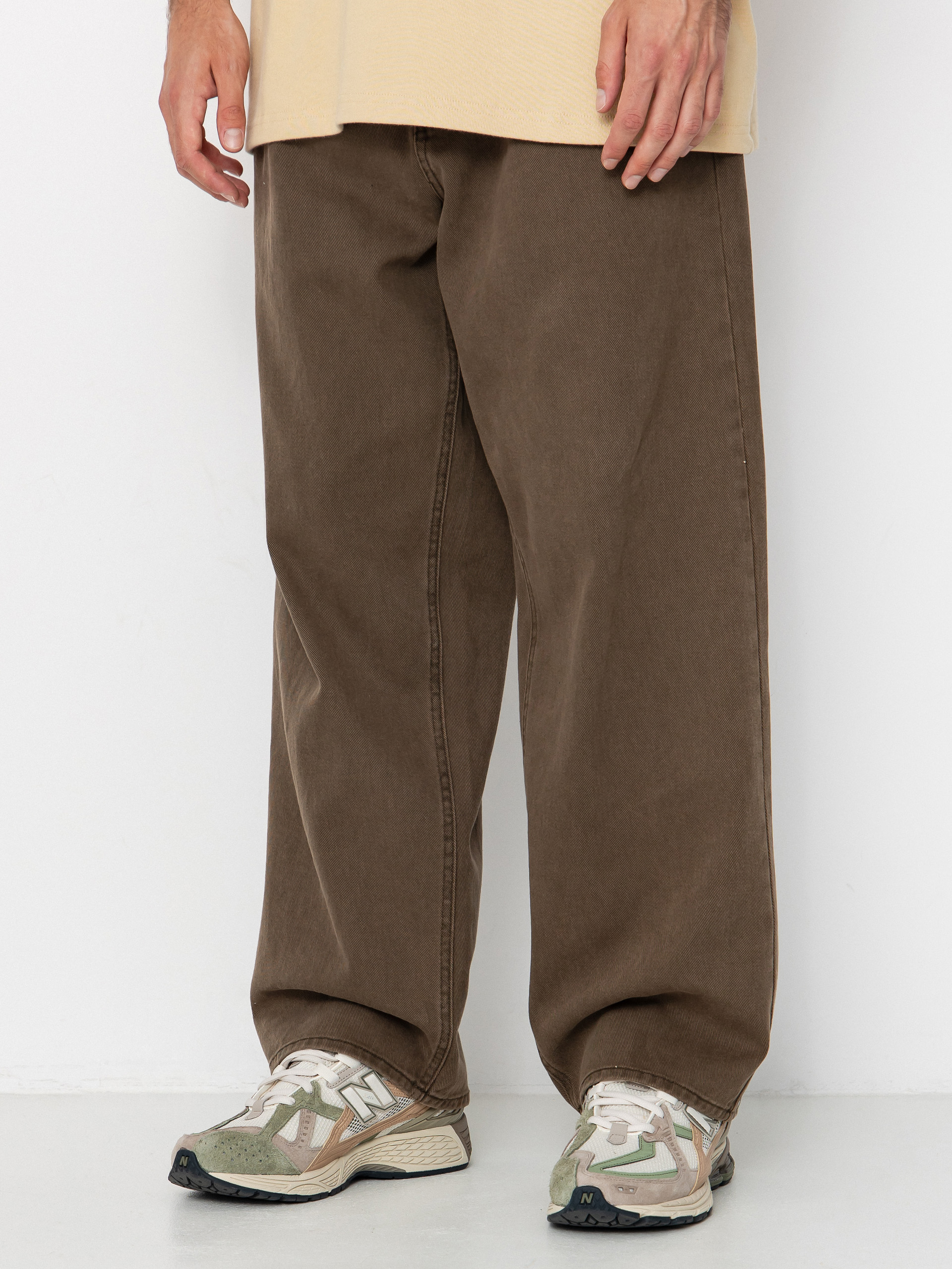 OBEY Bigwig Baggy Denim Pants - brown (wren faded wash)