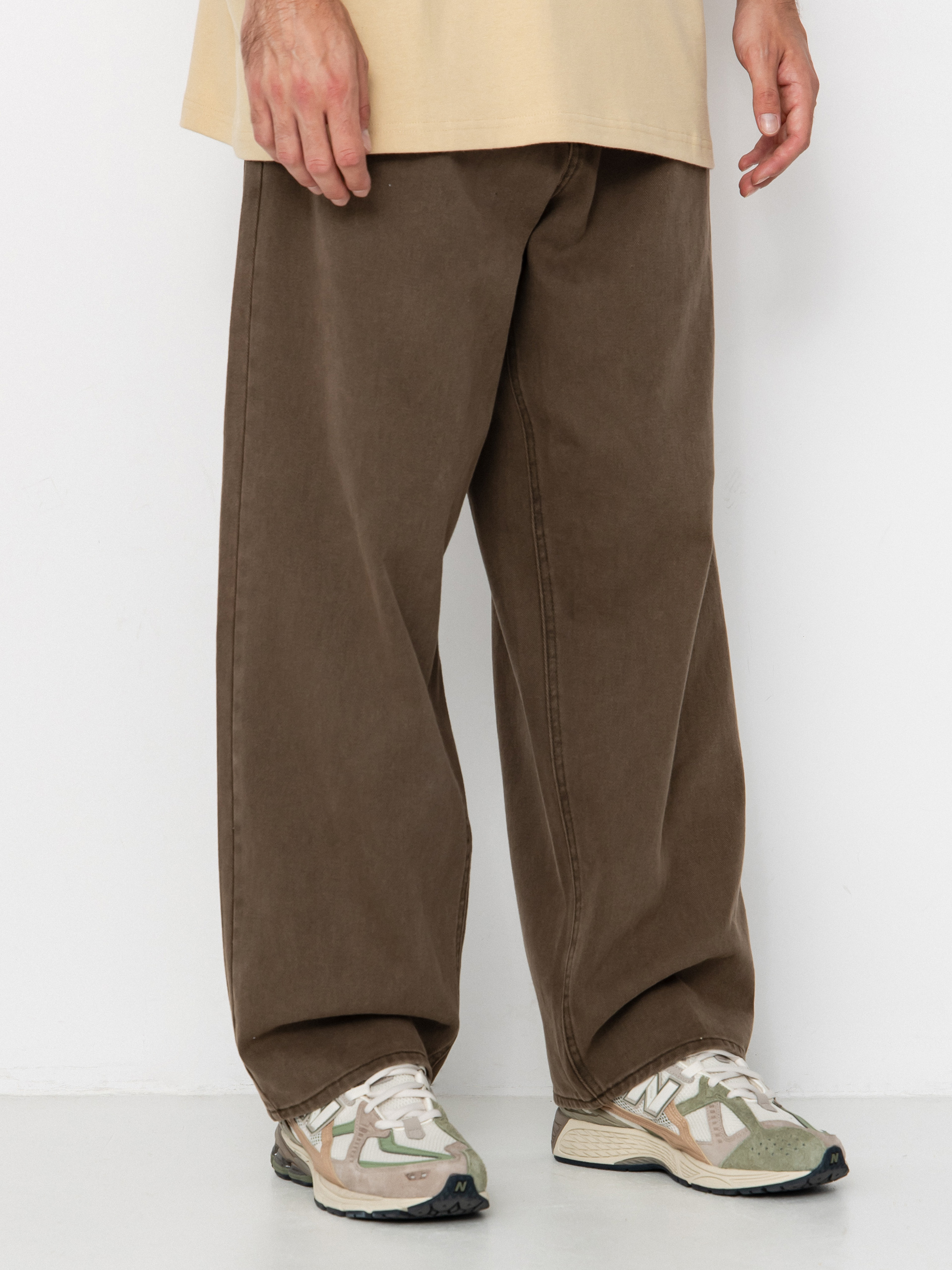 OBEY Bigwig Baggy Denim Pants - brown (wren faded wash)
