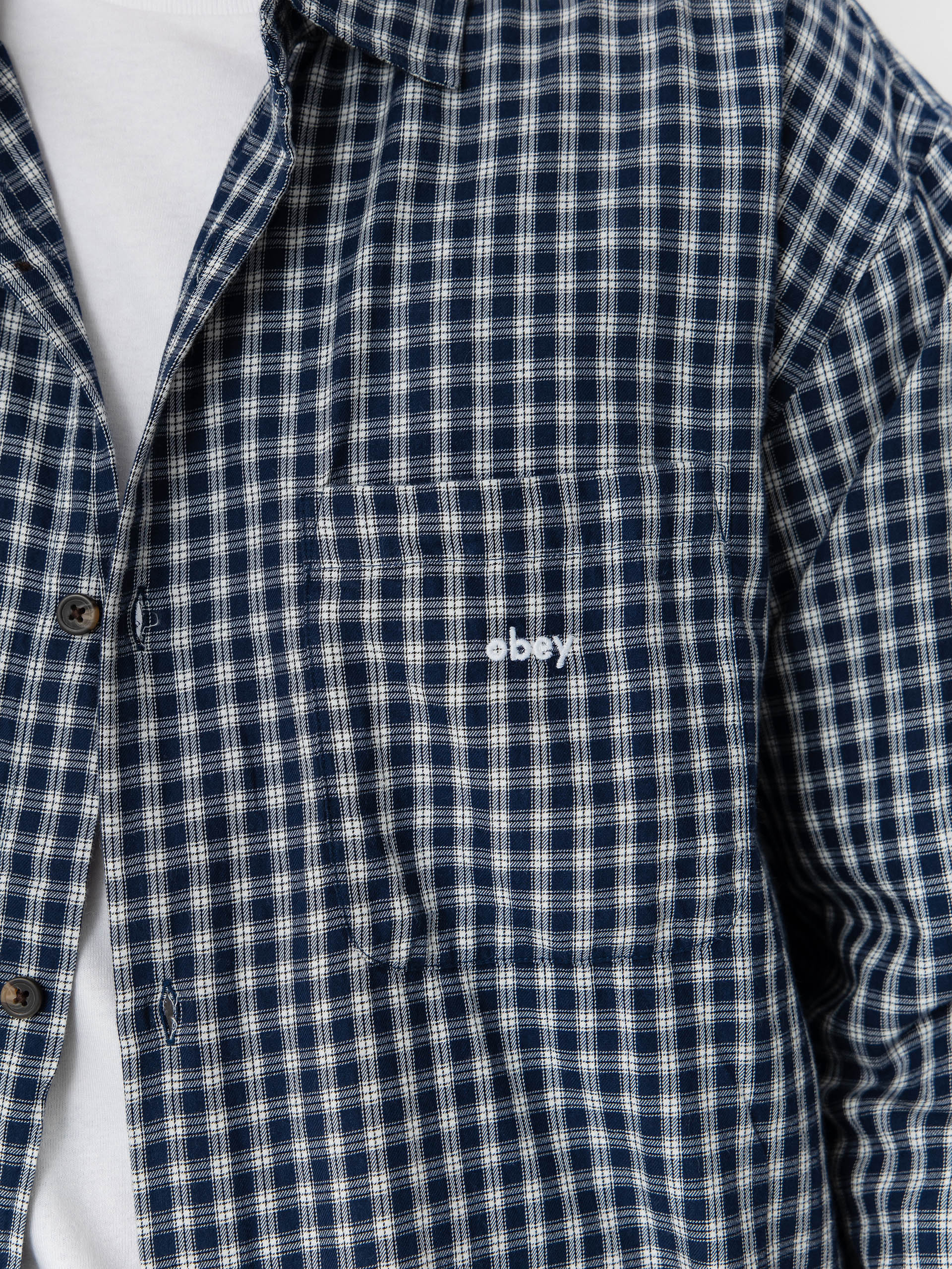 OBEY Bigwig Andy Woven Shirt (academy navy multi)