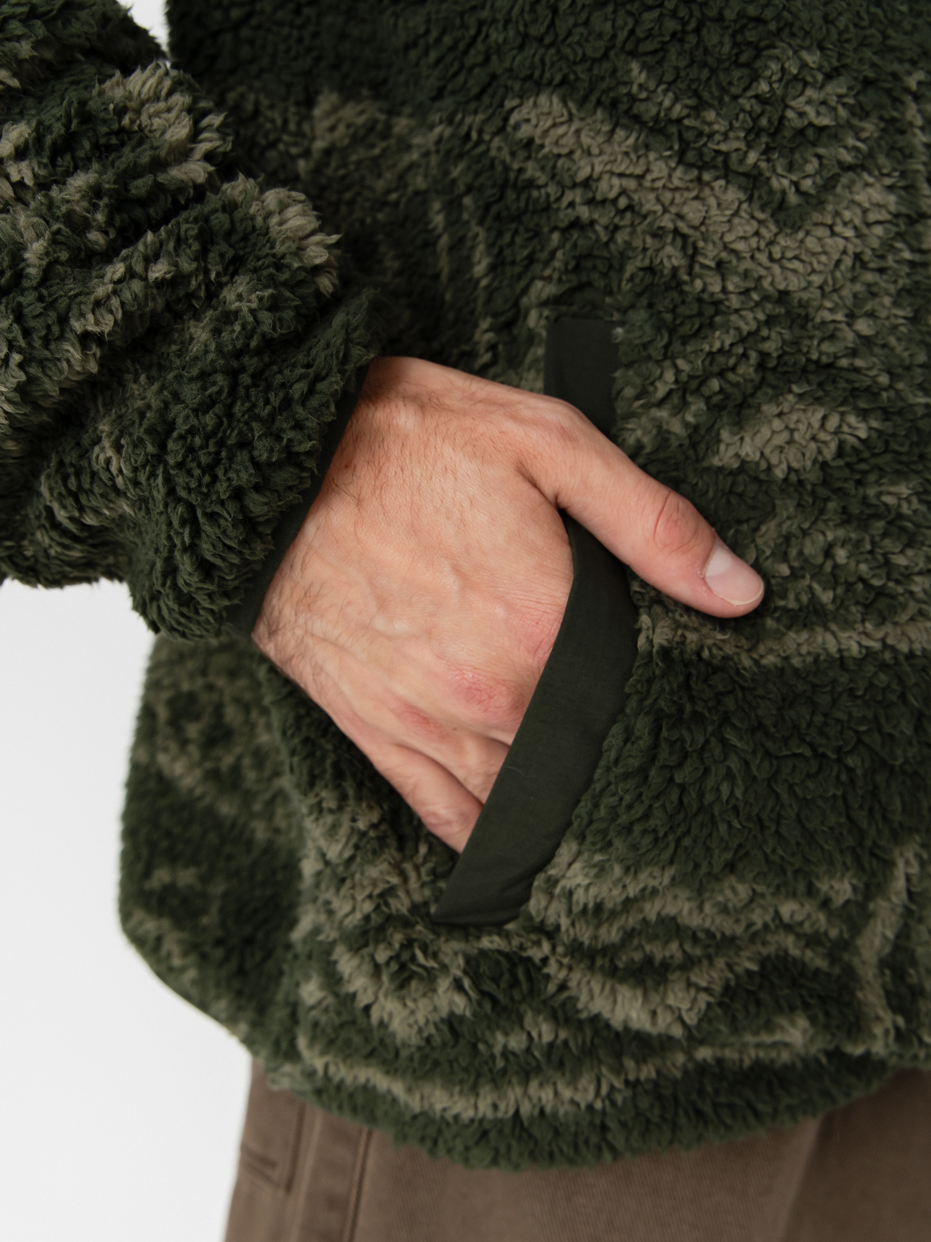 Mens Columbia Rugged Ridge High Pile Half Zip Fleece  (greenscape deschutes days)