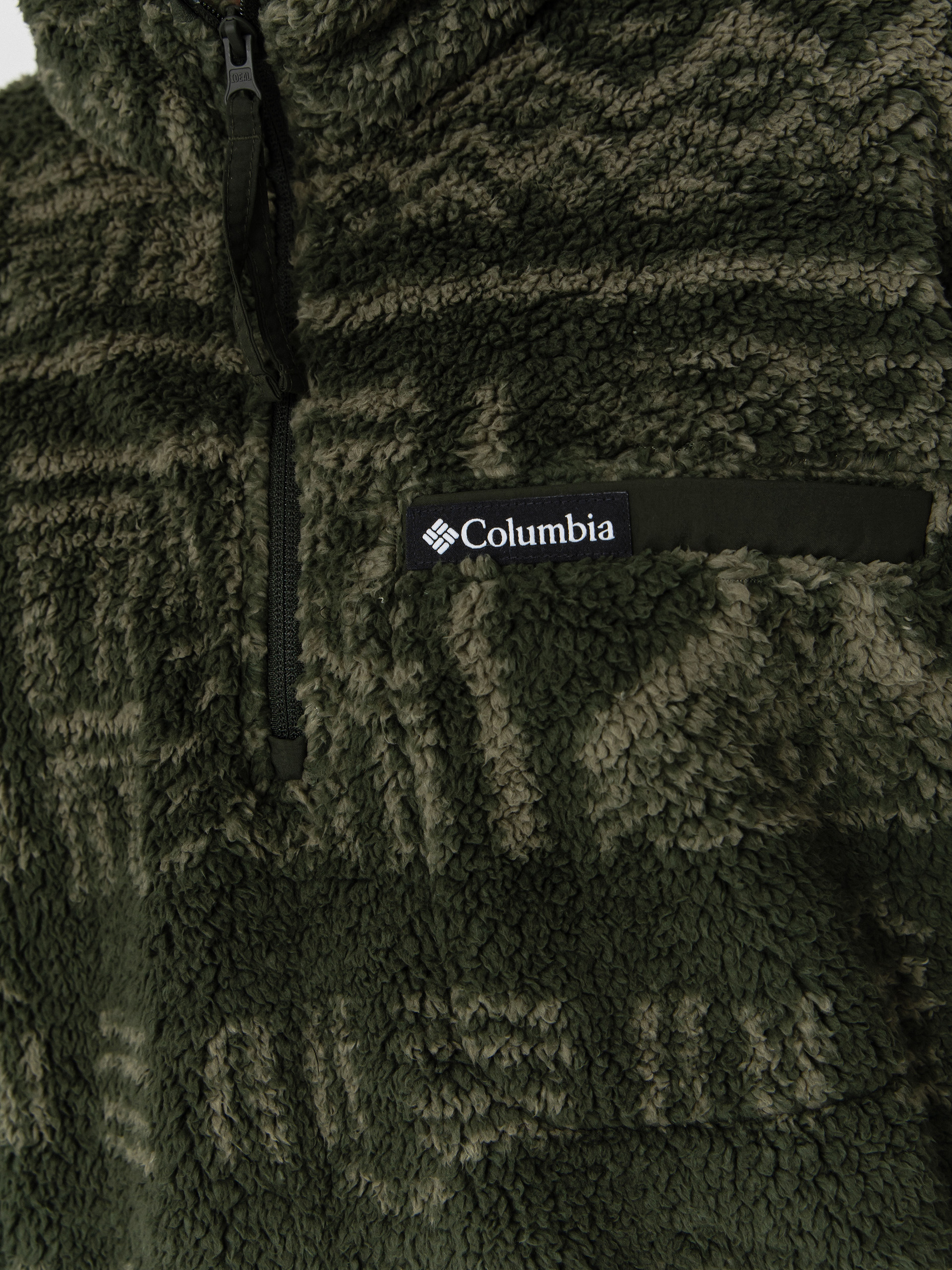 Mens Columbia Rugged Ridge High Pile Half Zip Fleece  (greenscape deschutes days)