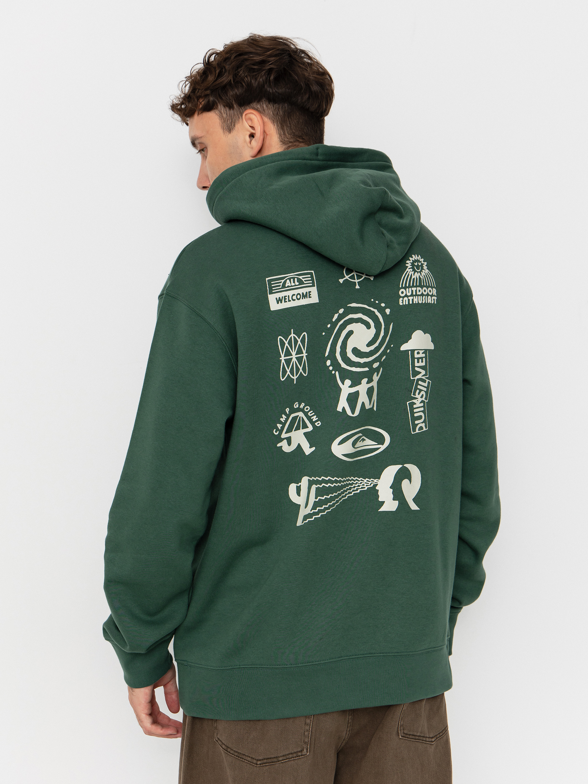 Quiksilver Salt Water Graphic HD Hoodie (trekking green)