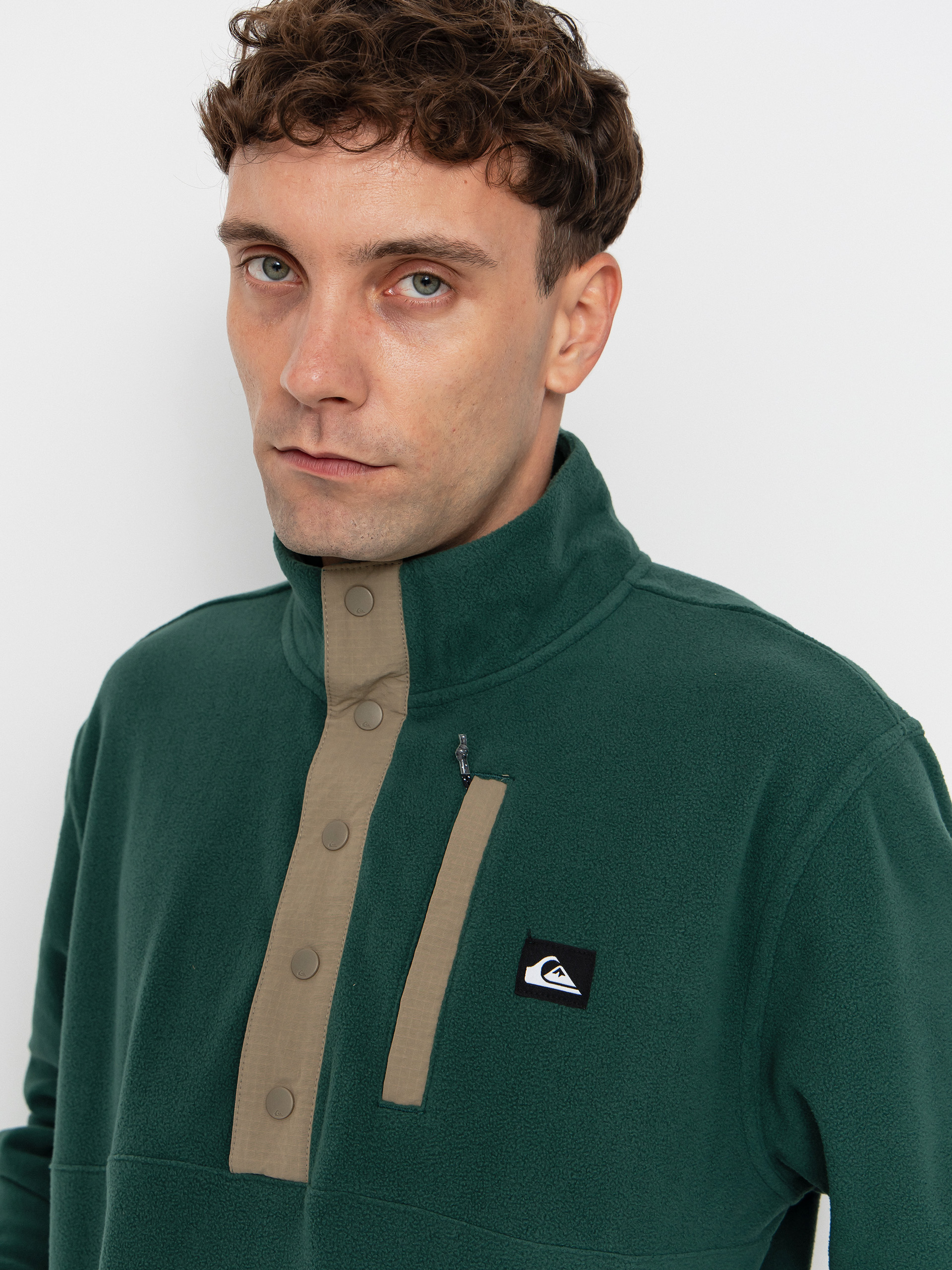 Herren Quiksilver No Destination Hs Fleece Jacke (trekking green)