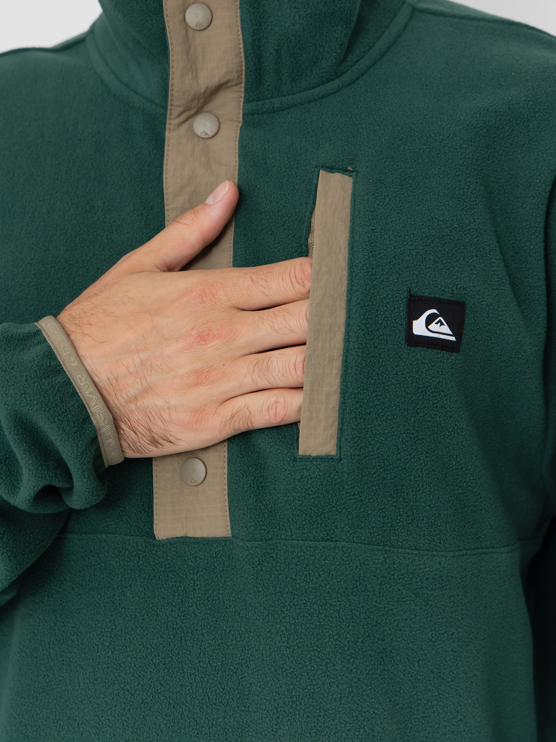 Herren Quiksilver No Destination Hs Fleece Jacke (trekking green)